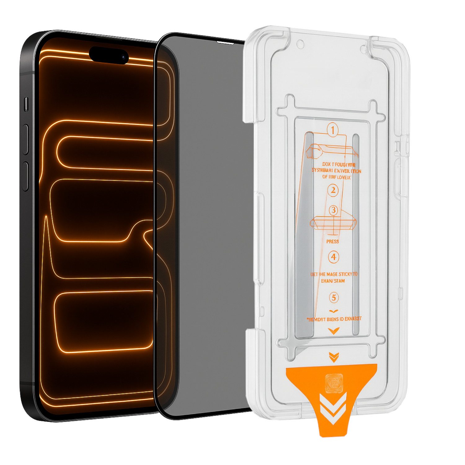 Wigento Handyhülle Für Apple iPhone 17 Pro SnapFit Privacy 9H Glas Installationshilfe, Blickschutz, 9H Härte, kratzfest, stoßfest, Installationshilfe