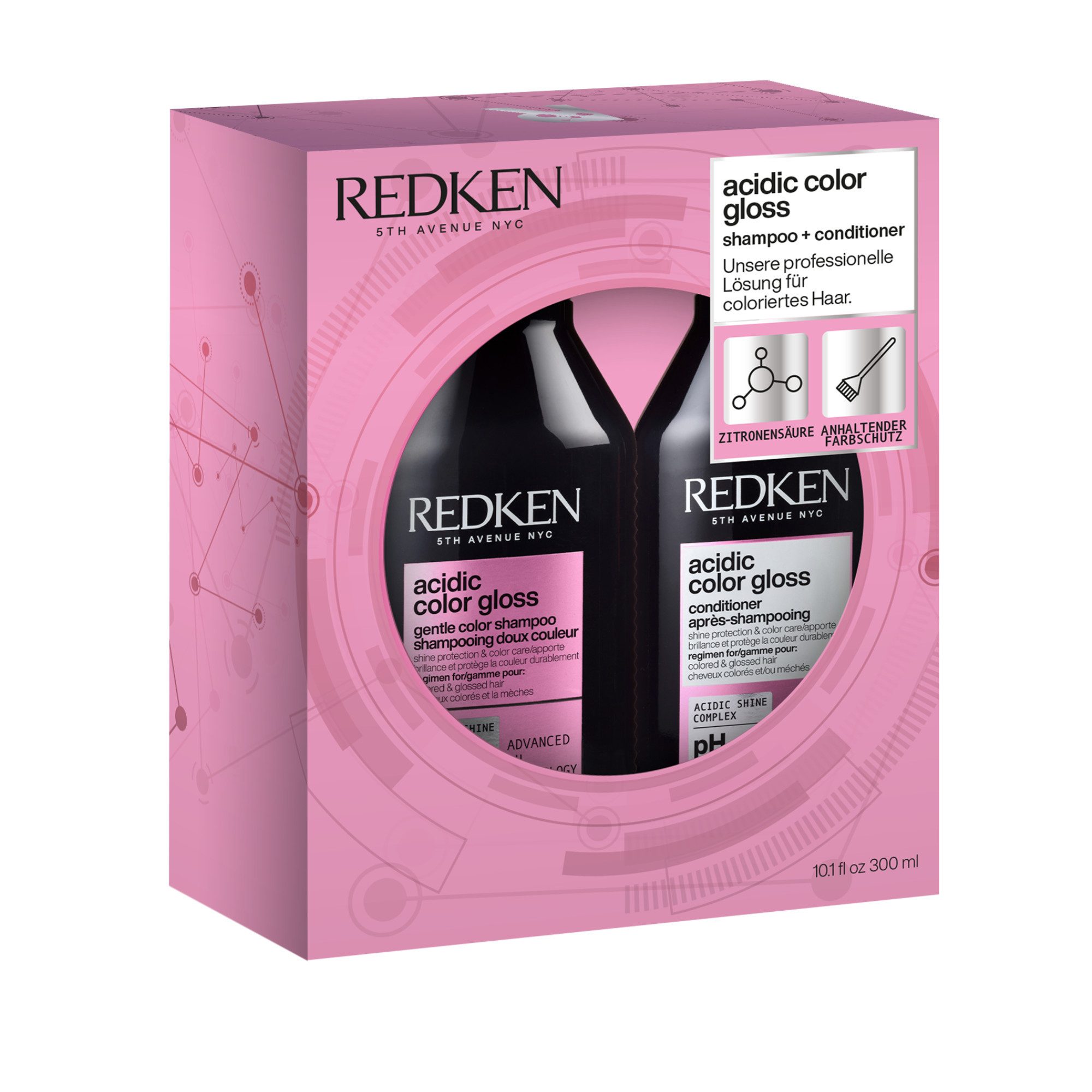 Redken Haarpflege-Set Redken Acidic Color Gloss Springcoffret Set Shampoo 300 ml + Condition, 2-tlg., reichhaltig
