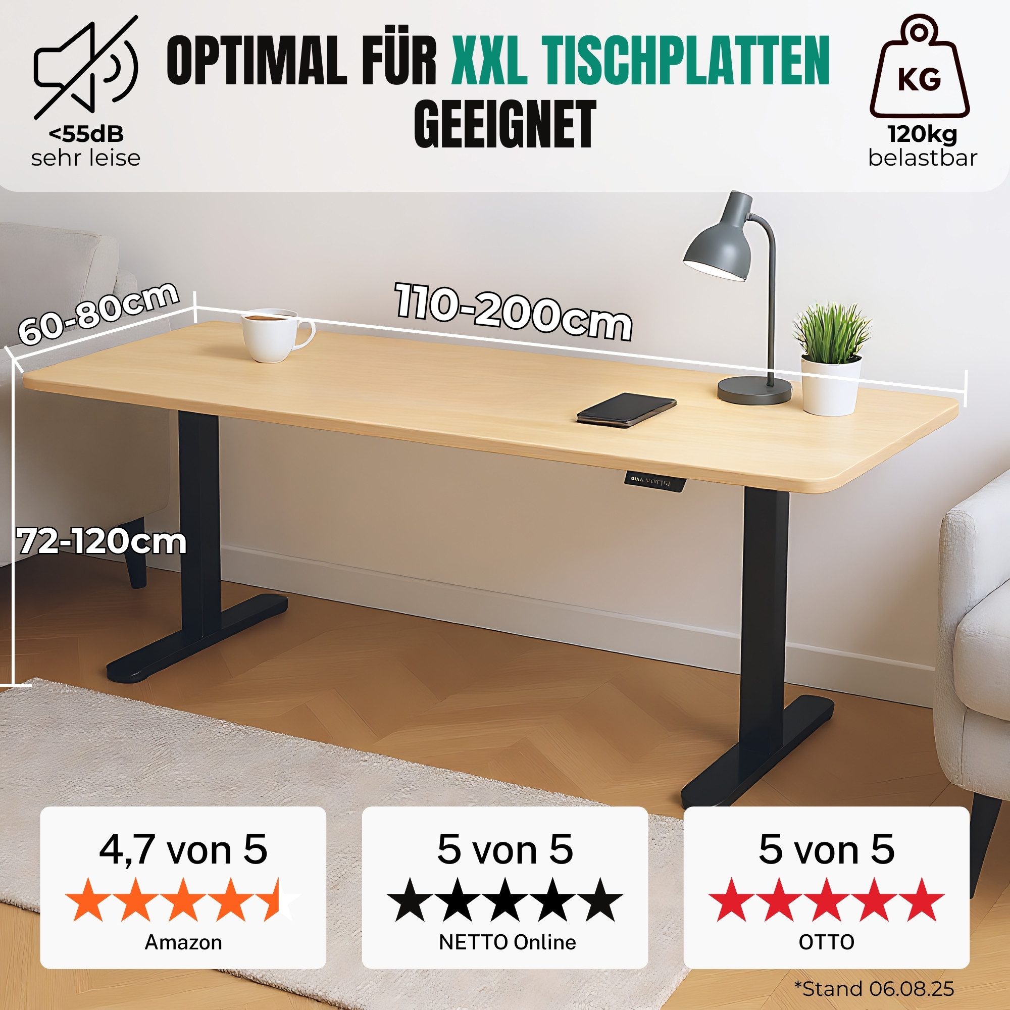 Albatros International Schreibtisch Albatros elektrisch höhenverstellbares günstig online kaufen