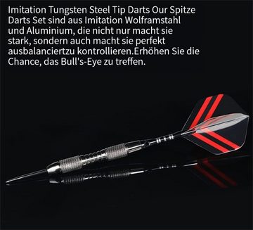 Dekorative Dartpfeil Dartpfeile mit Metallspitze,12 Stück Profi Steeldarts, 20g Dartpfeile, Dartpfeile Set für Elektronische Dartscheibe