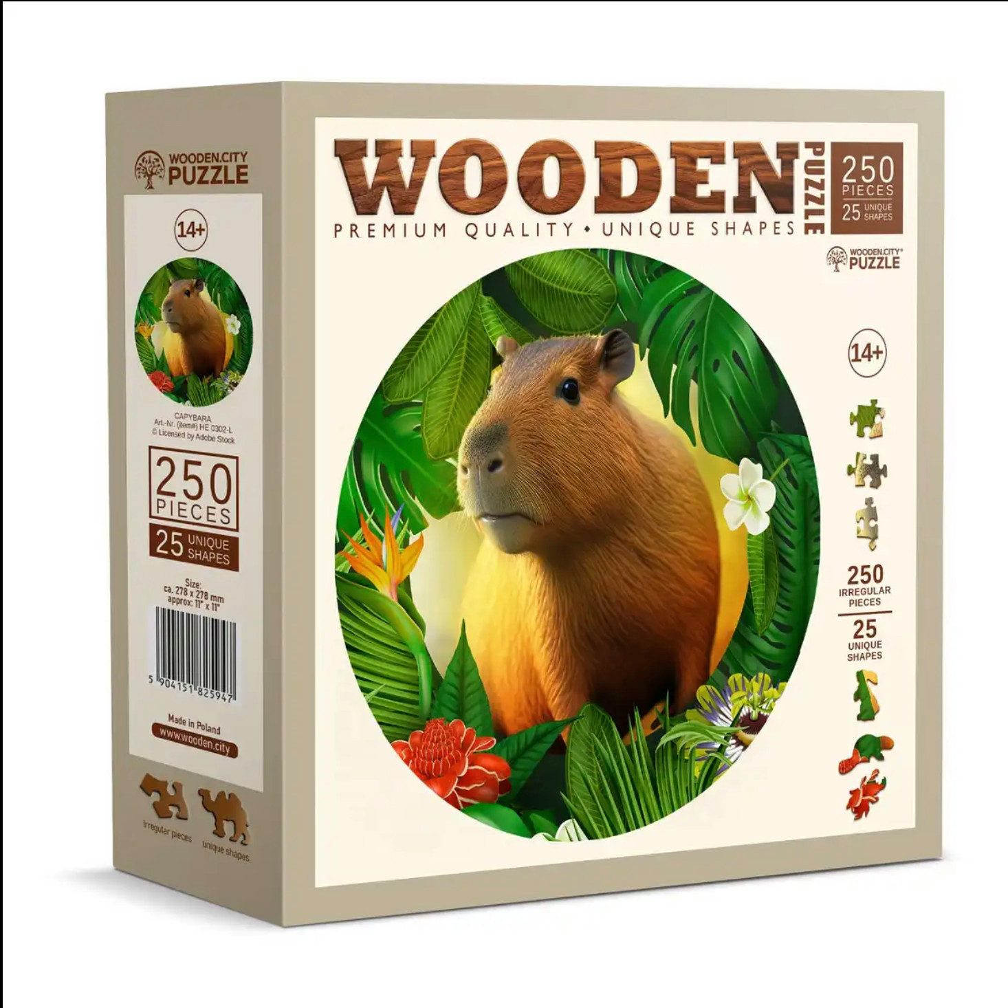 Wooden City Puzzle Holzpuzzle CAPYBARA 250-teiliges Tierpuzzle für Kinder & günstig online kaufen
