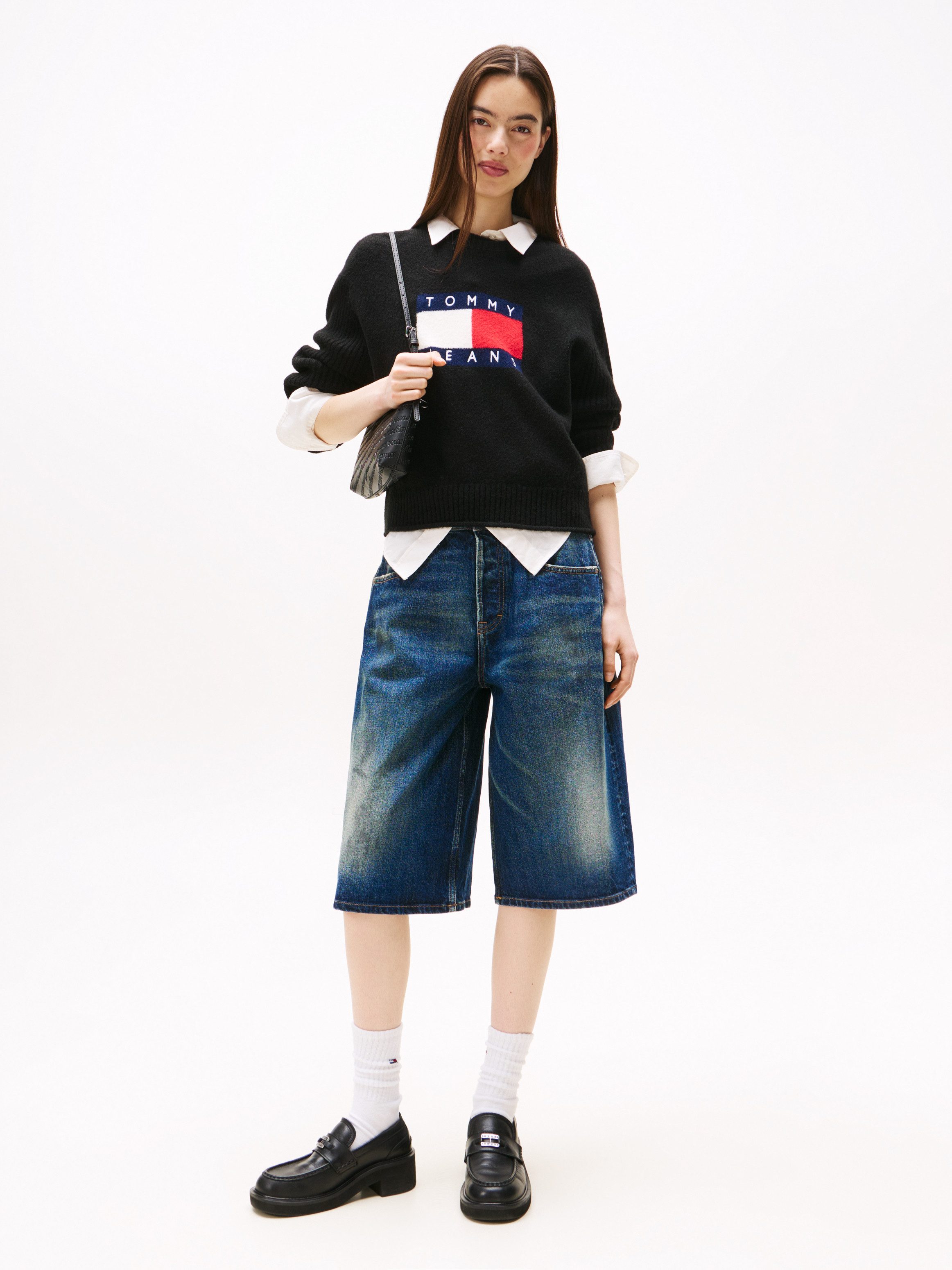 Tommy Jeans Strickpullover TJW MELANGE FLAG günstig online kaufen