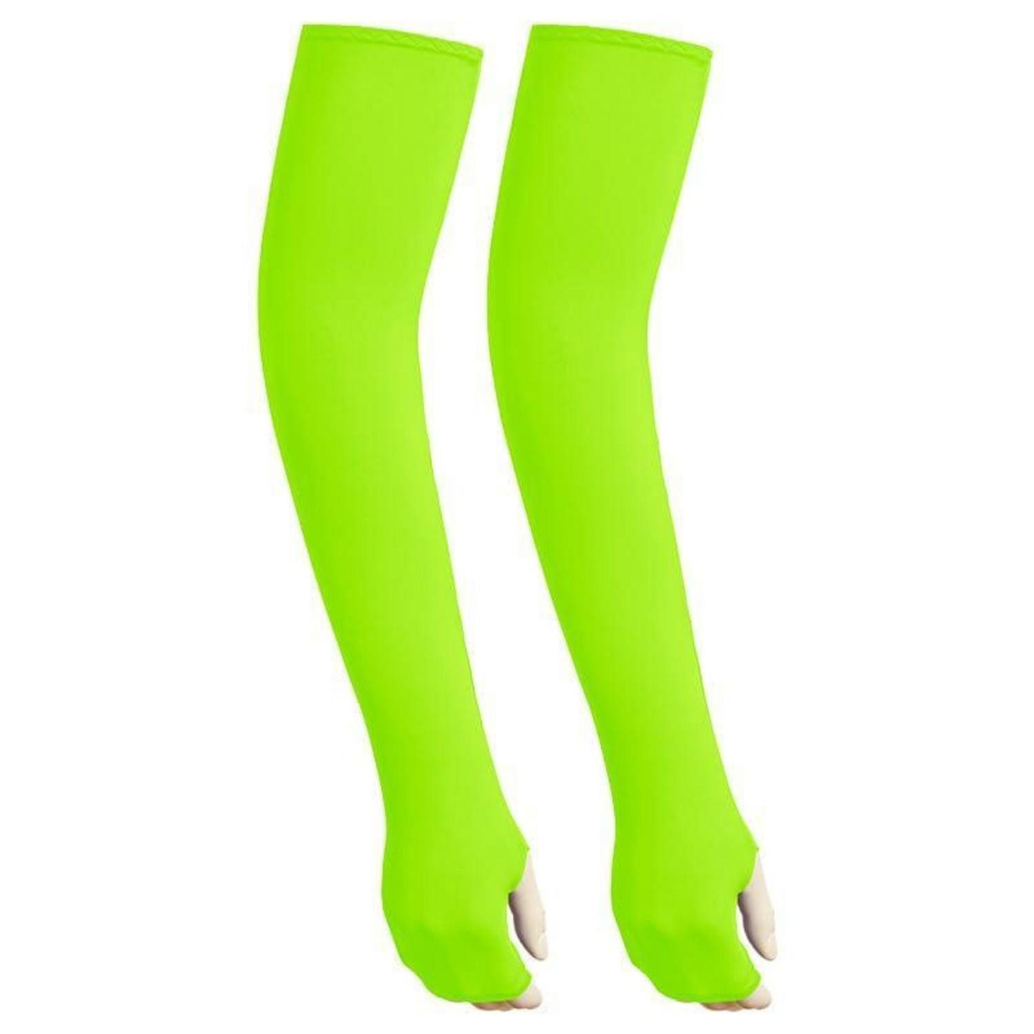LuxusKollektion Armstulpen Armstulpen UV-Schutz Kühl Unisex 53cm Fluoreszierend Grün