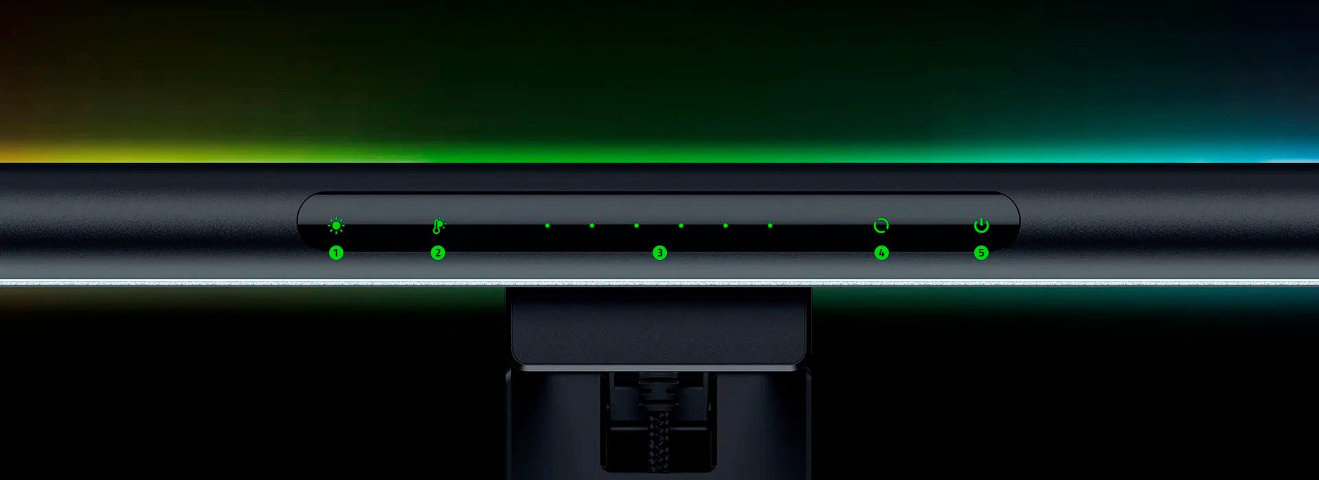RAZER Teichleuchte Aether Monitor Light Bar, Ein-/Ausschalter, Farbsteuerung, RGB, LED fest integriert