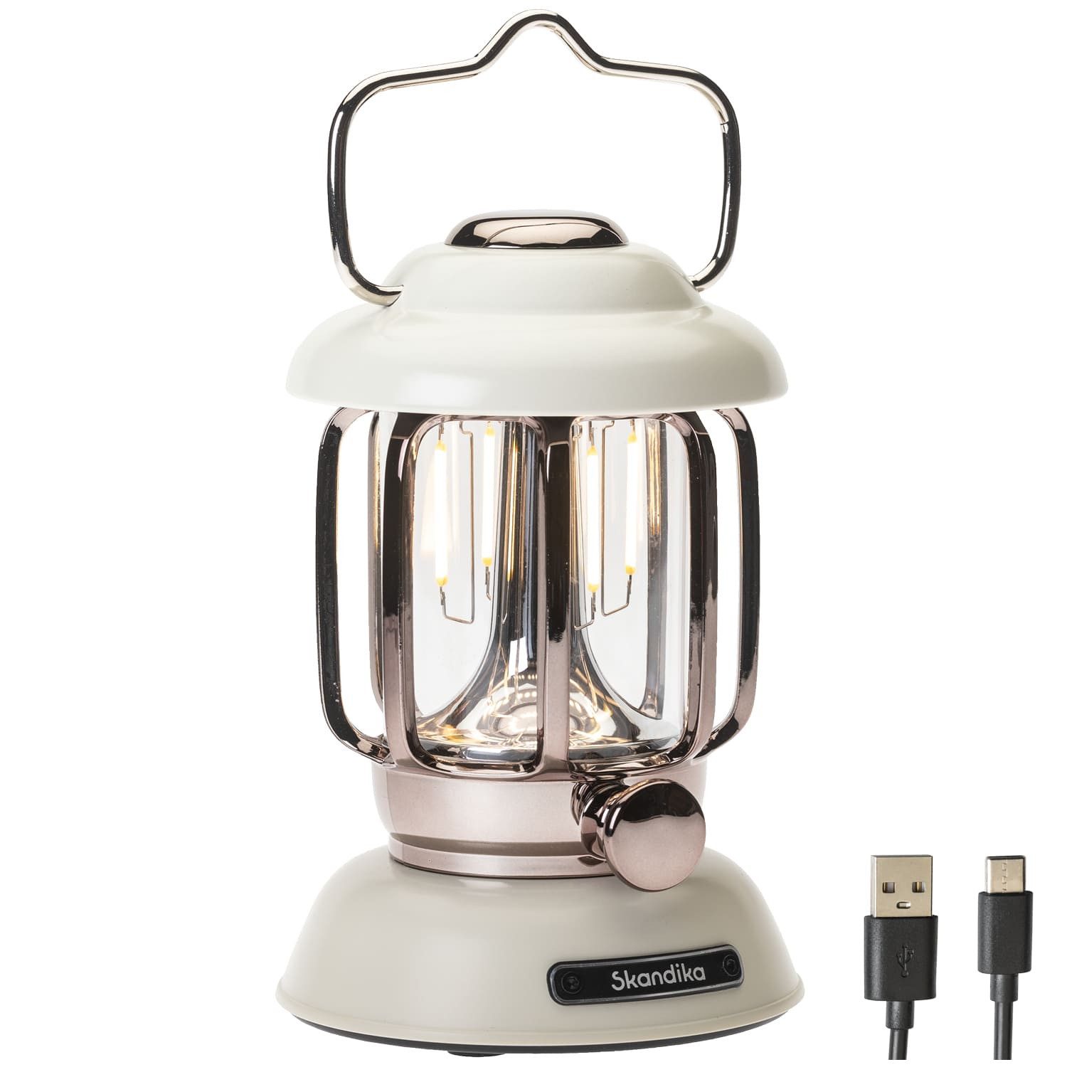 Skandika LED Gartenleuchte Campinglampe Forsol, Retro-Stil, Aufladbar, Tisc günstig online kaufen