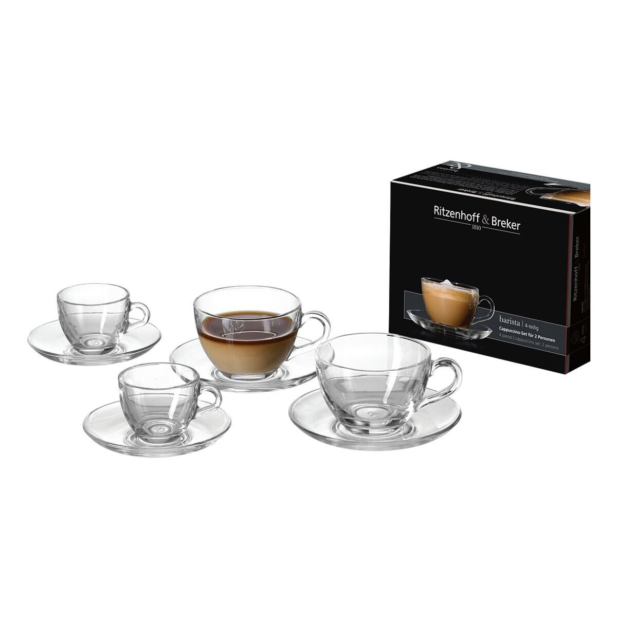 Ritzenhoff & Breker Cappuccinotasse Barista, Glas, 220 ml