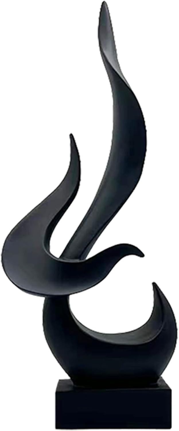 LIANNA Dekofigur Moderne Dekofigur, schwarze Flamme Skulptur für Wohnzimmer Dekoration (Set, 1 St., Kreatives Design für moderne Kunst), Schlafzimmer und Büro Dekoration Skulptur (1 Stück)