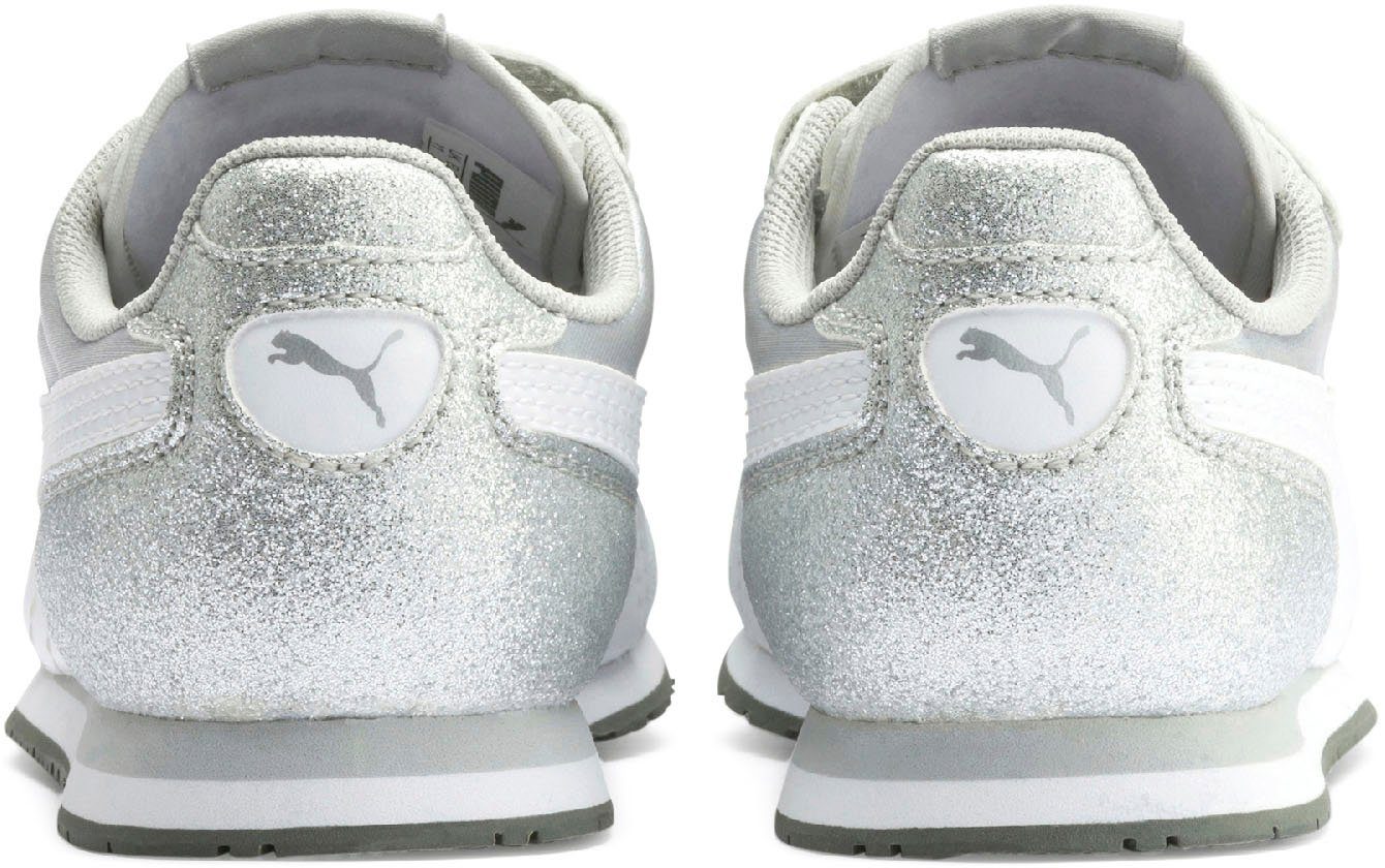 Silver-Puma V Sneaker Violet RACER PUMA PS White-Gray GLITZ Puma CABANA Klettverschluss mit