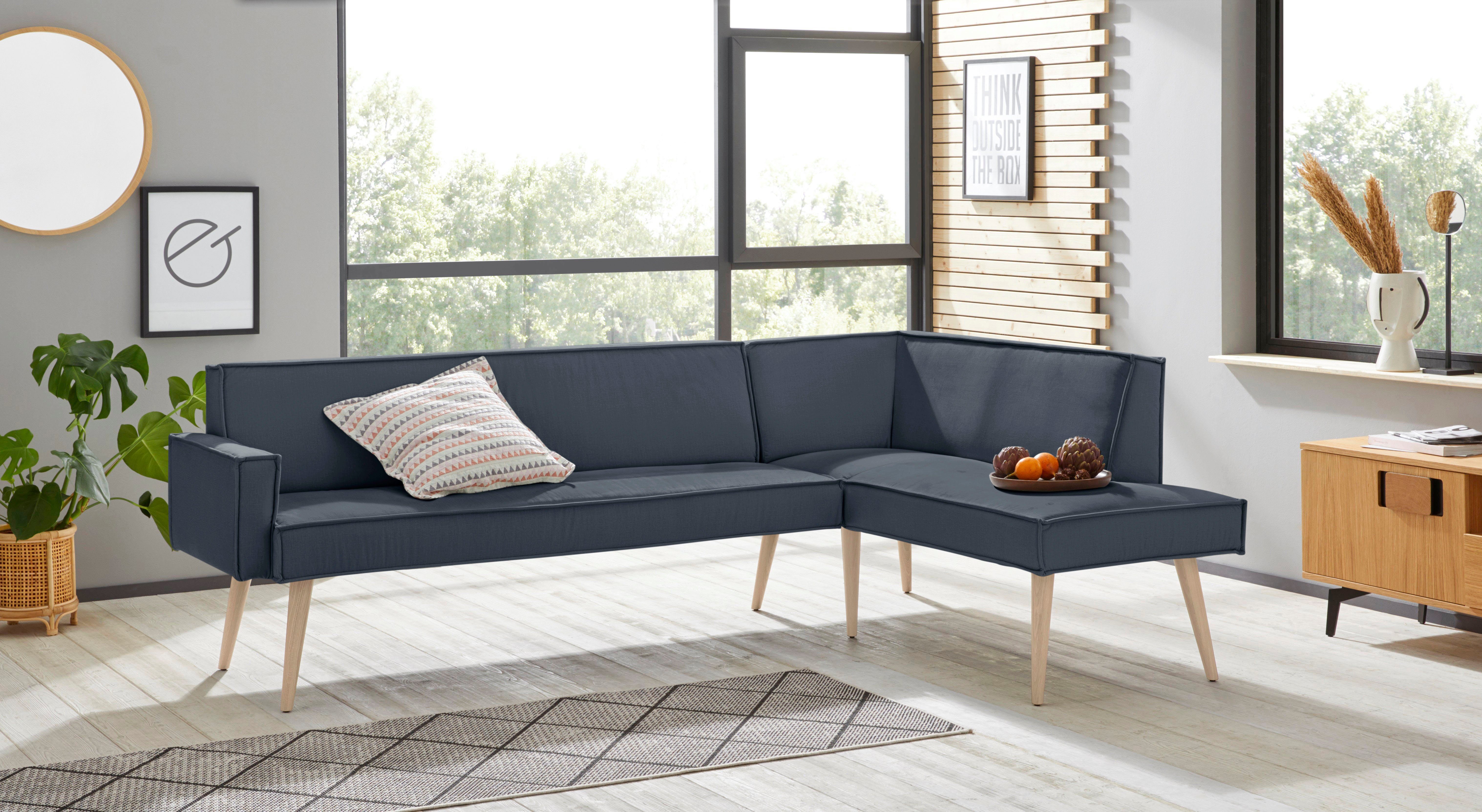 exxpo - sofa fashion Eckbank Lungo, Frei im Raum stellbar, Wahlweise langer  Schenkel links oder rechts