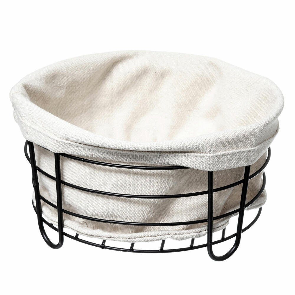 5five Simply Smart Brotkorb Bistro, Stahl pulverbeschichtet, Baumwolle, Polyester