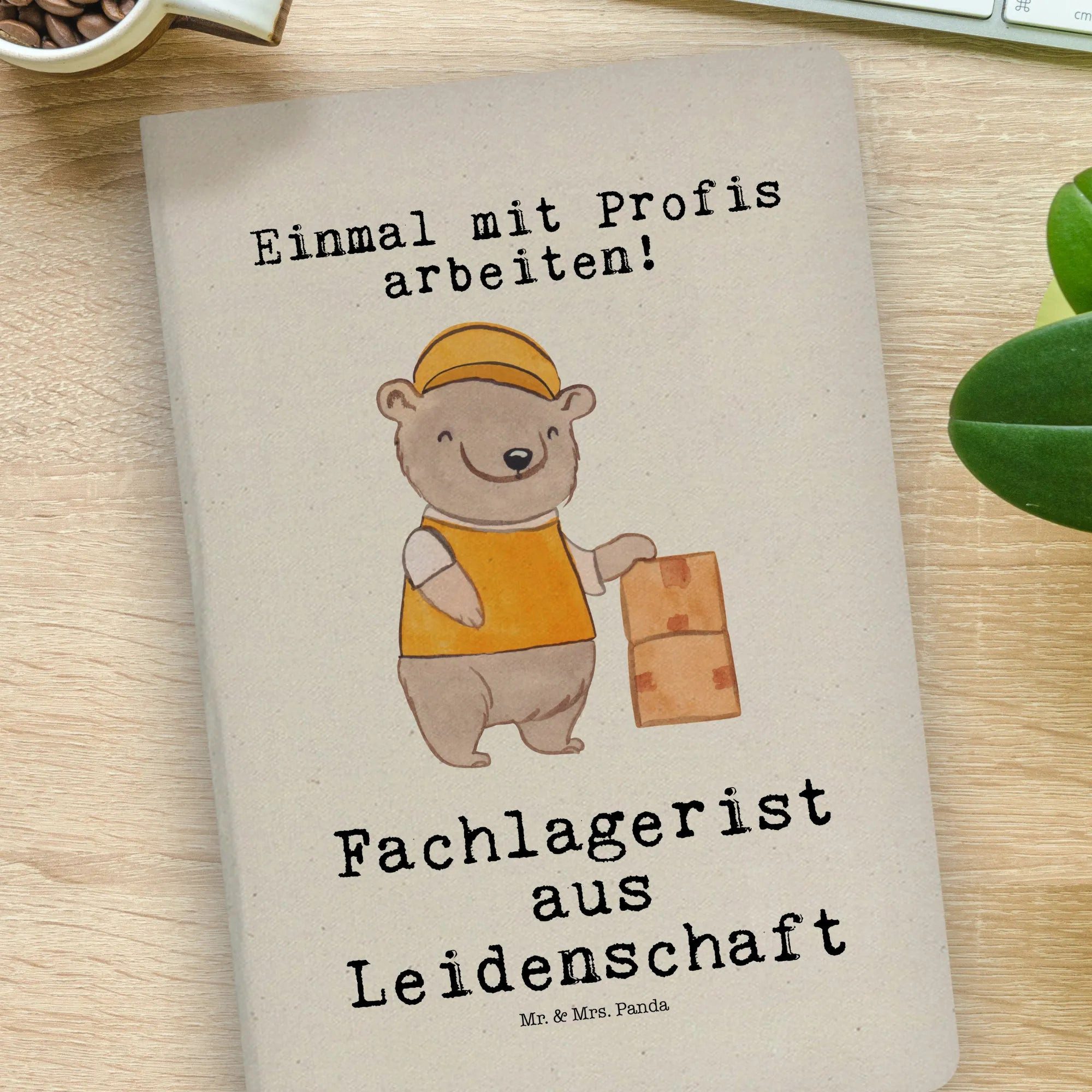 Thumbnail - Mr. & Mrs. Panda Notizbuch Fachlagerist Leidenschaft - Transparent - Geschenk, Kollege, Danke, N Mr. & Mrs. Panda, Echte...