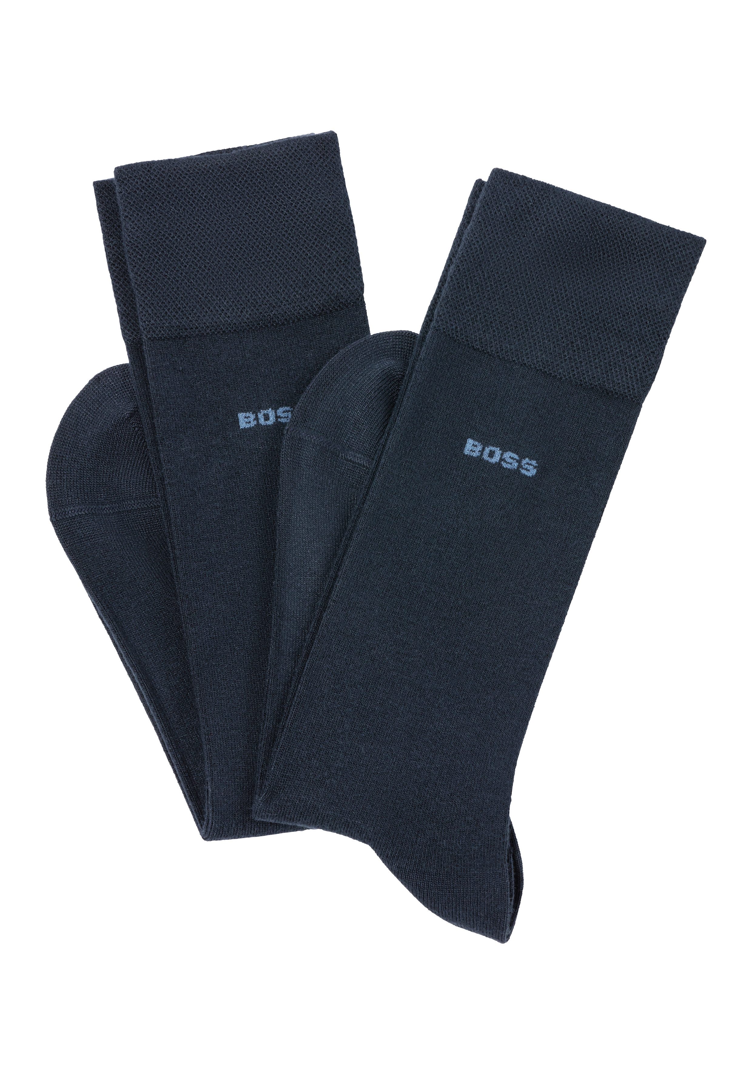 BOSS Businesssocken 2P RS Bamboo 1027 (Packung, 2-Paar) mit Strickbündchen günstig online kaufen