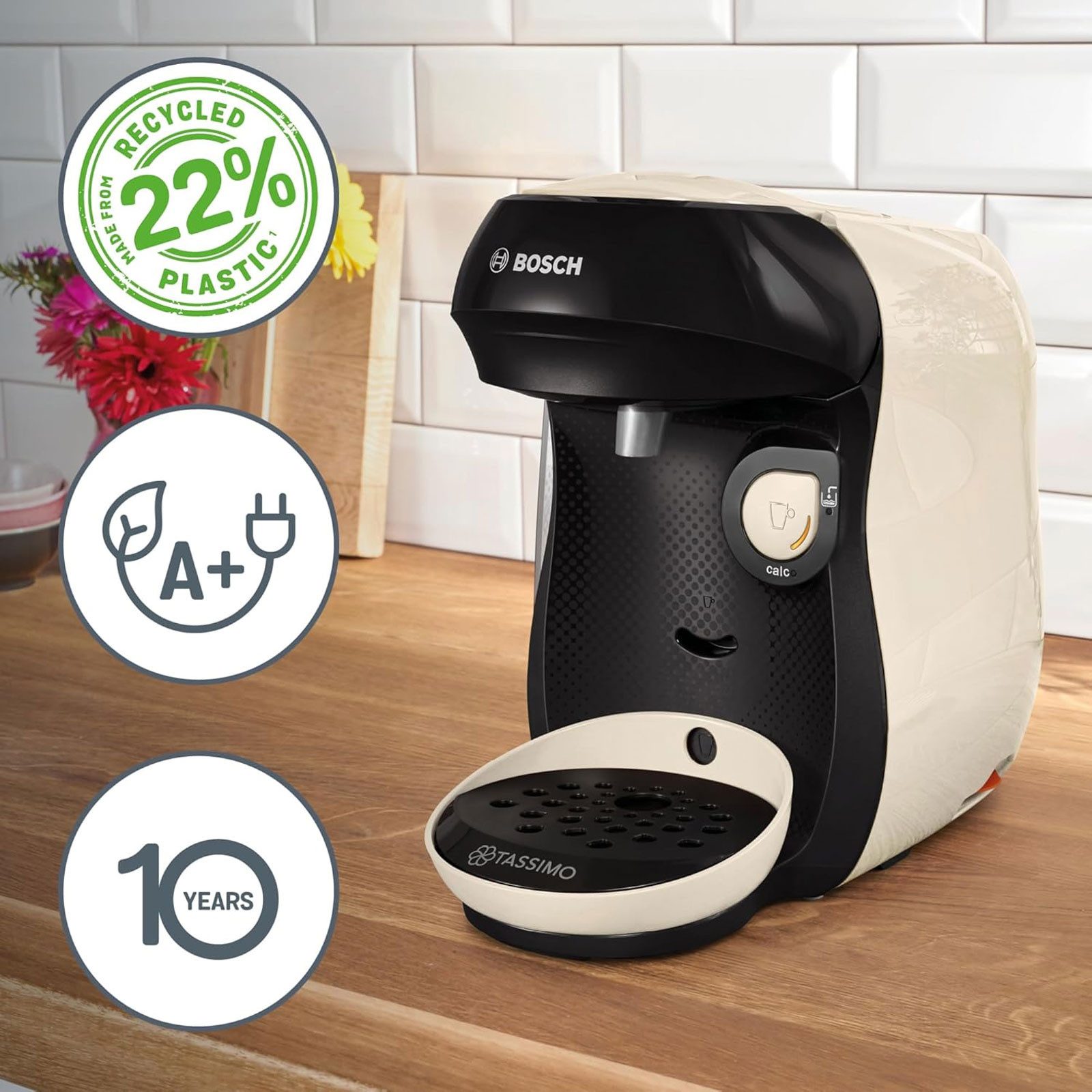 BOSCH Kapselmaschine TAS107E, Kaffeestärkewahl