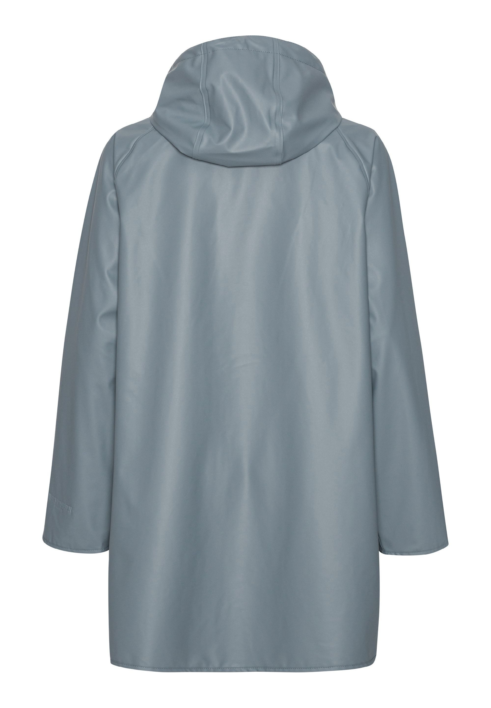 Ilse Jacobsen Regenjacke RAIN151 Regenmantel, gerade Form, PU-Material, abnehmbare Kapuze, wasserdicht