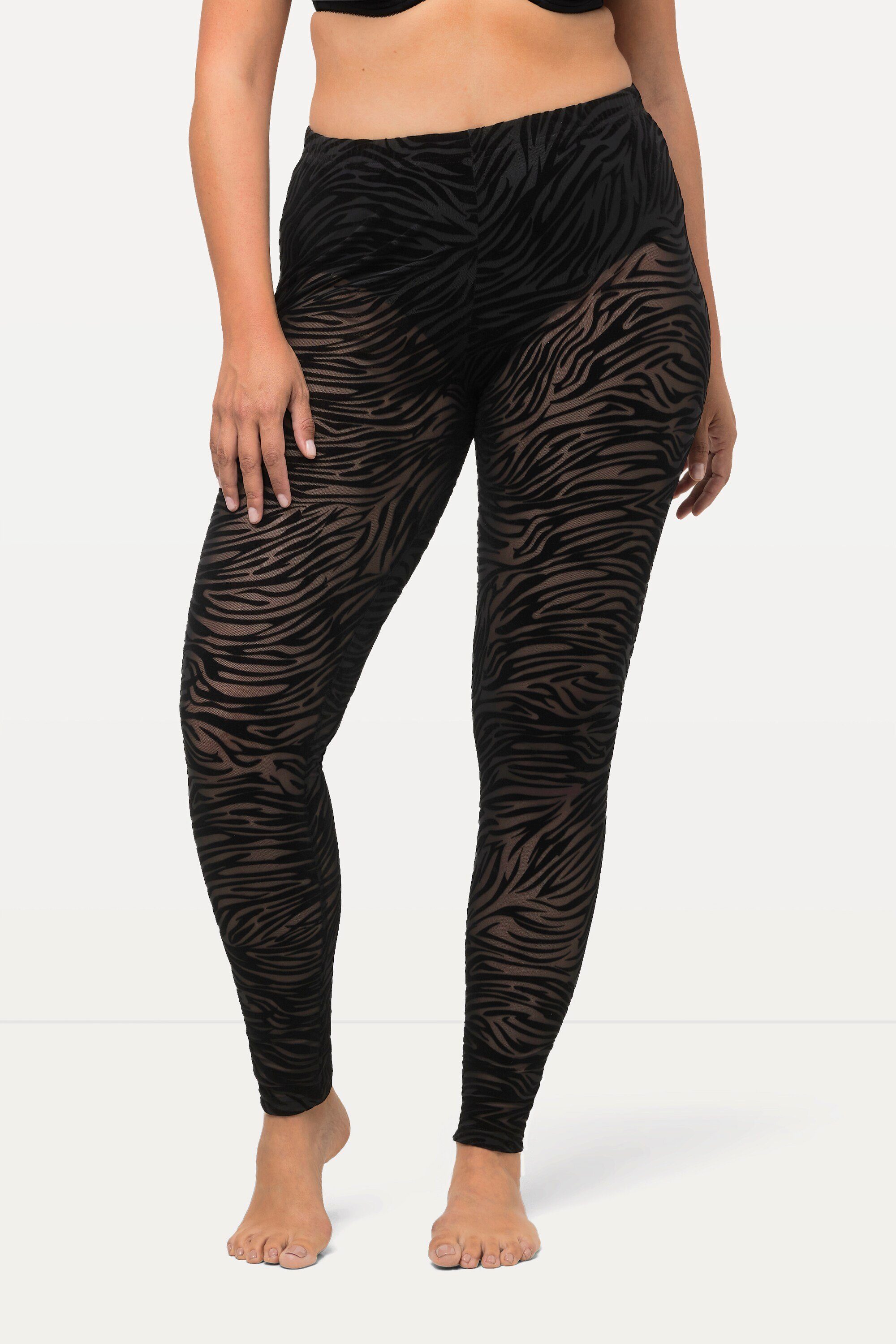 Ulla Popken Feinstrumpfhose Leggings Mesh Animalmuster | Feinstrumpfhosen