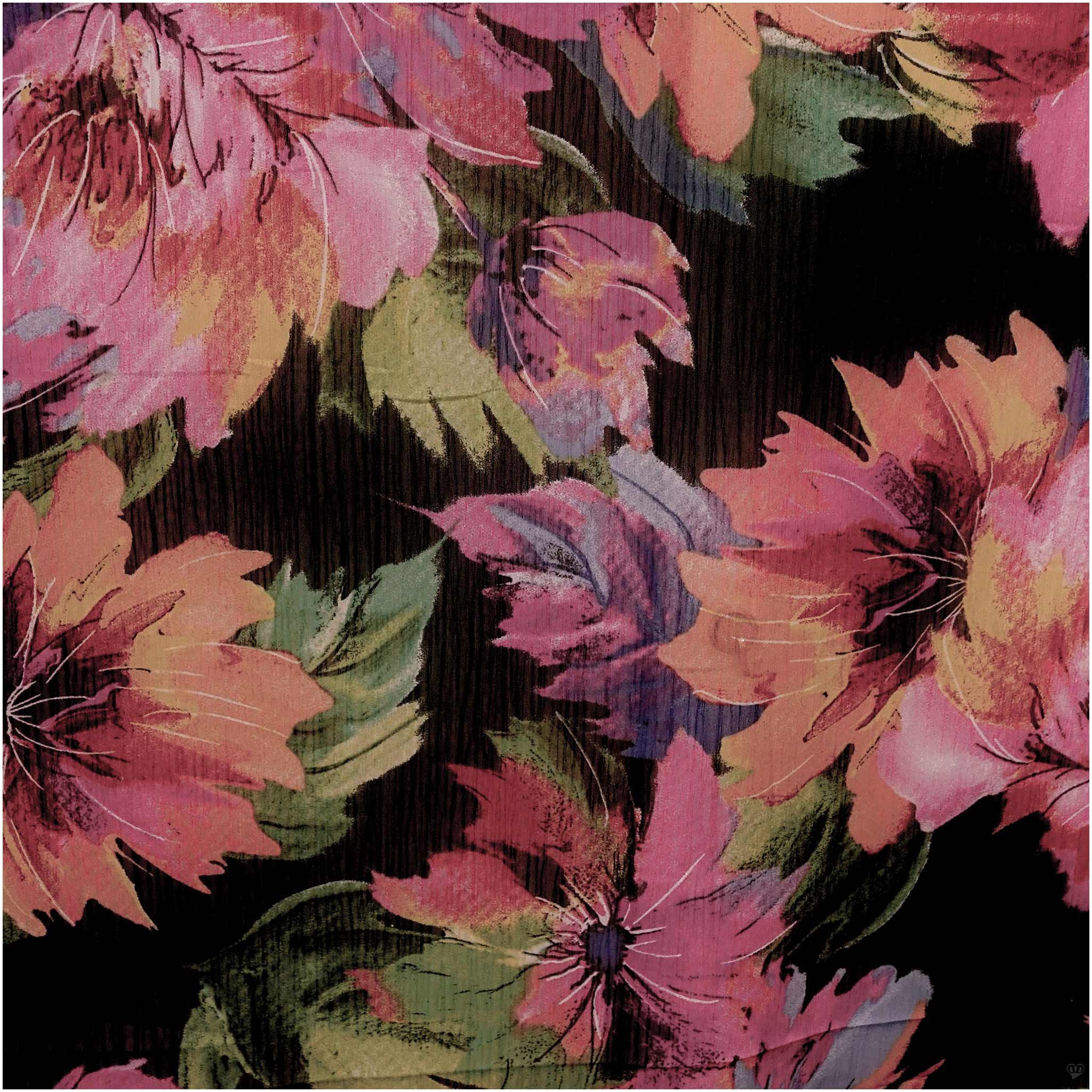 maDDma Stoff Sommer-Stoff Voile Flowers ab 1m x 150cm Digitaldruck Polyester, Blumen 1