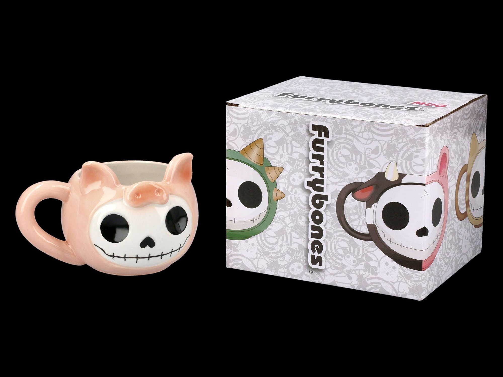 Tasse Keramik GmbH Tasse -Schwein Keramik - Furrybones Bones, Figuren Shop Bacon Gothic Furry