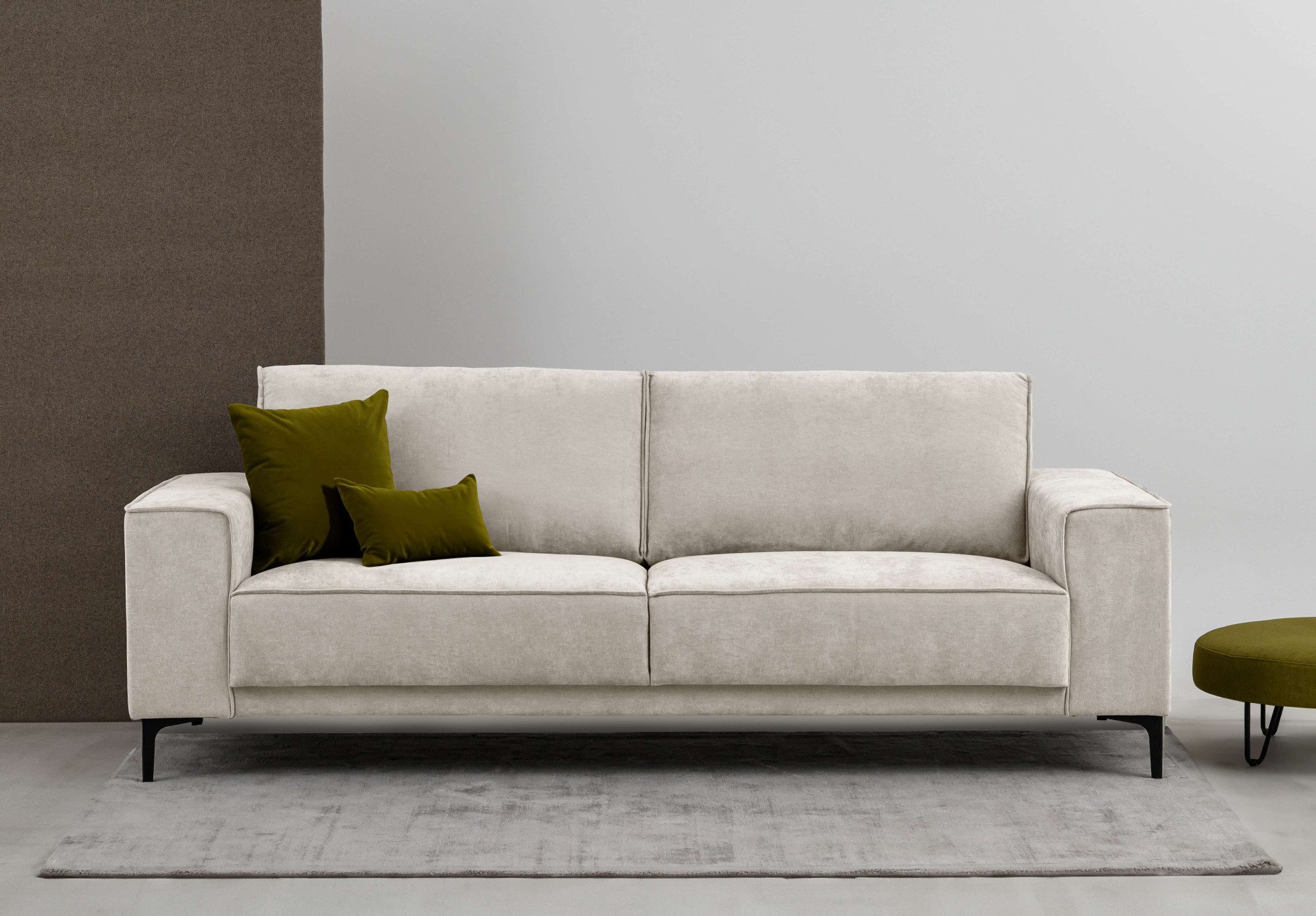 Places of Style 3-Sitzer "3er Sofa Oland, Struktur, Flachgewebe, Luxus-Micr günstig online kaufen