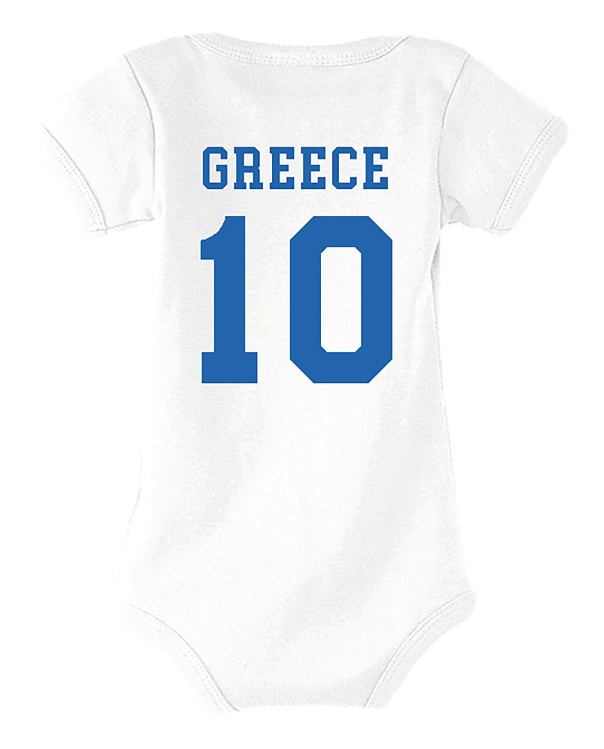 Kurzarmbody Baby Designz Body mit Griechenland Youth Motiv trendigem Strampler Weiß Kinder