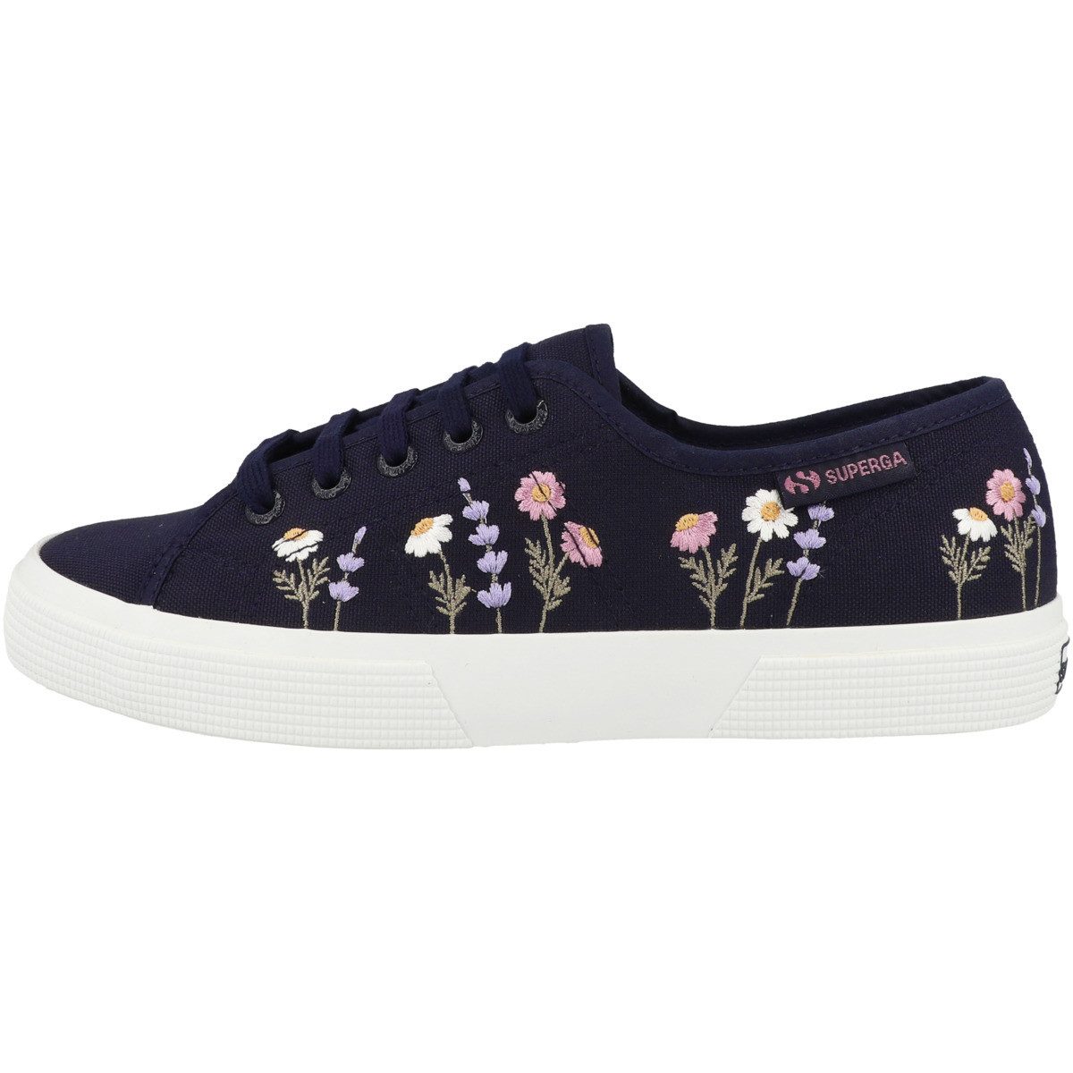 Superga 3750 Flower Embroidery Leggera Damen Sneaker Turnschuhe, Sportschuhe, Freizeitschuhe, Halbschuhe, Schnürschuhe