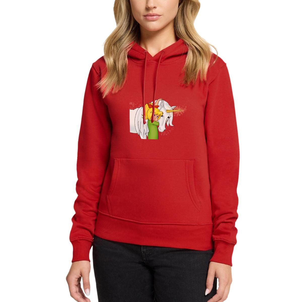 Spreadshirt Hoodie Bibi Blocksberg Mit Einhorn Goldhörnchen Damen Premium Hoodie (1-tlg)