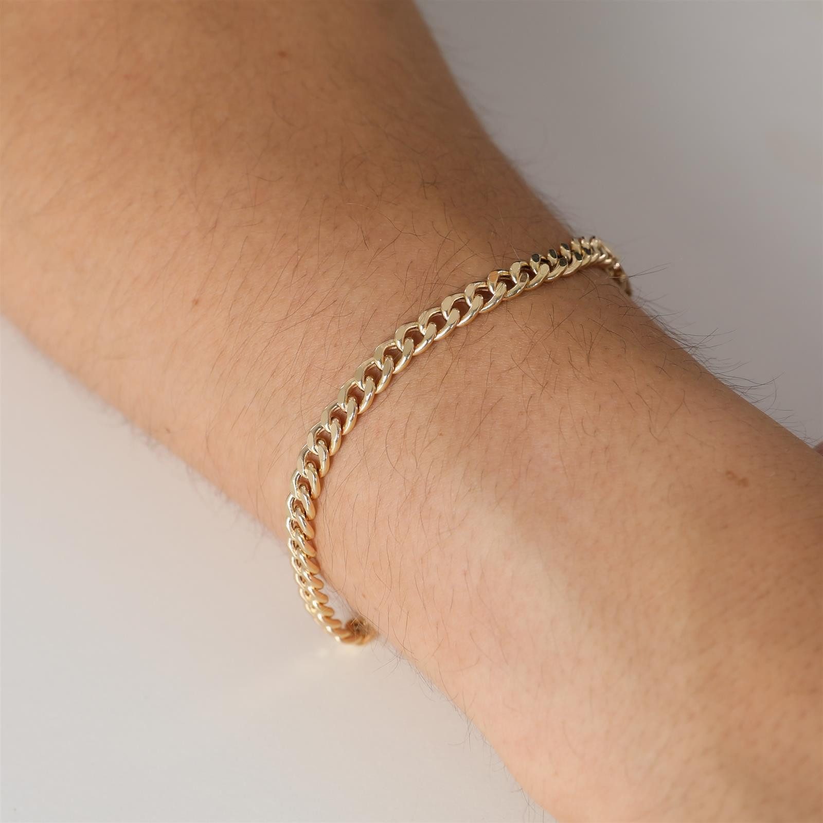 Tony Fein Goldarmband Panzerarmband 5mm 585er günstig online kaufen
