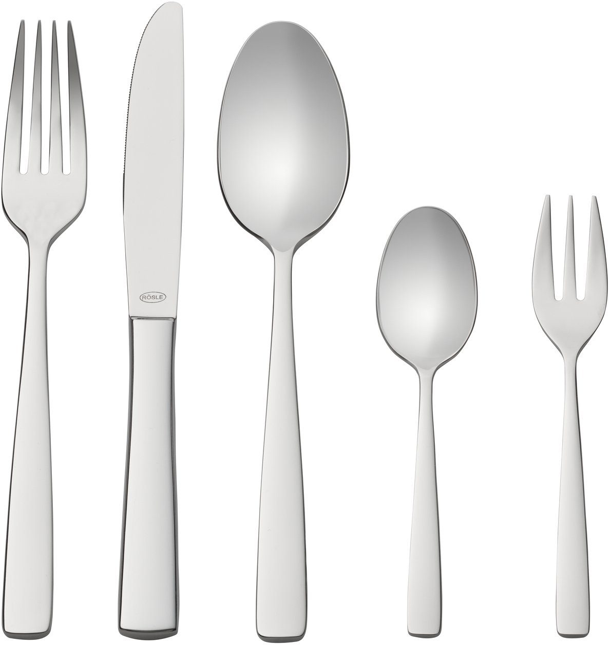 RÖSLE Besteck-Set ELEGANCE (60-tlg), 12 Personen, Edelstahl 18/10, spülmaschinengeeignet