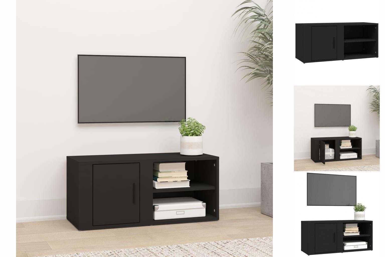 vidaXL TV-Schrank TV-Schrank Schwarz 80x31,5x36 cm Holzwerkstoff TV-Lowboard Fernseher