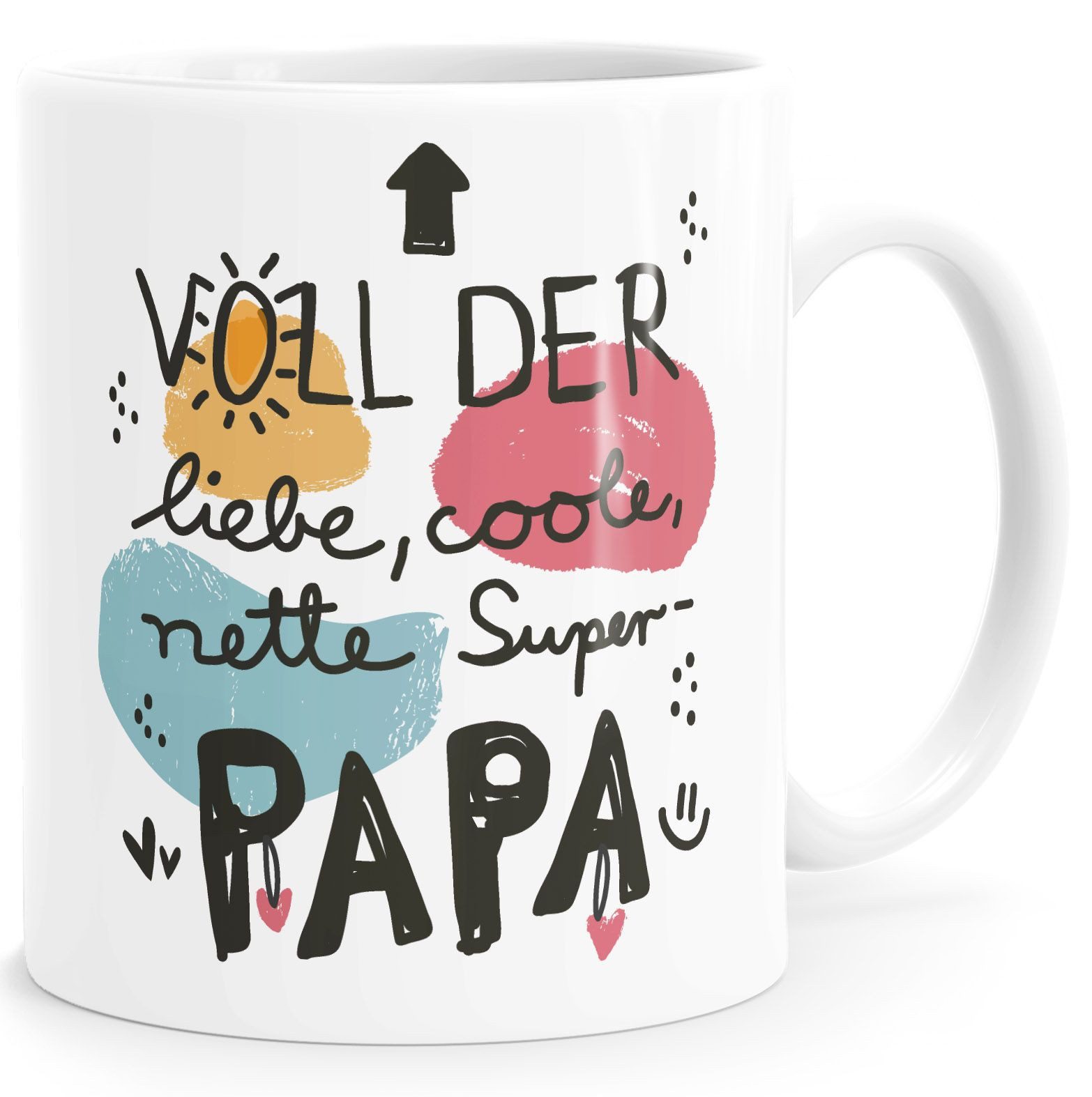 MoonWorks Tasse Tasse Papa Vertertag mit Spruch - Voll der liebe,coole, nette, Keramik