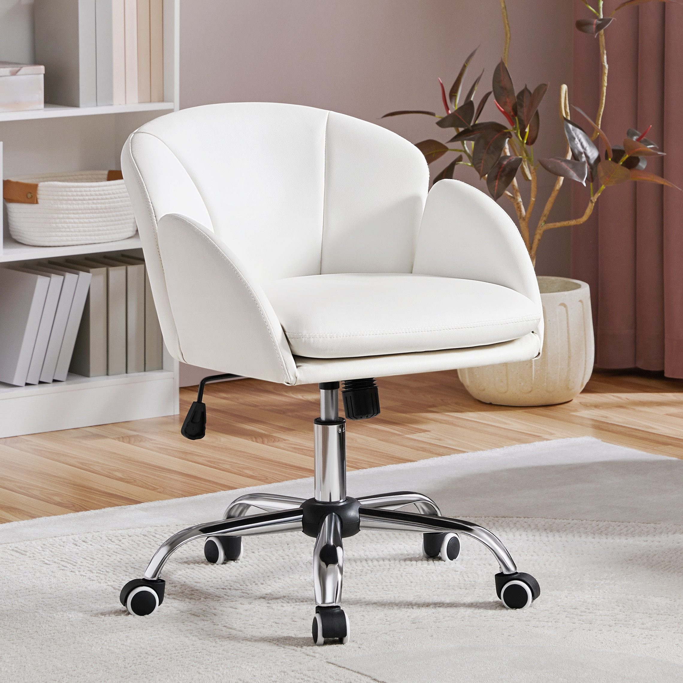 Yaheetech Drehstuhl Schreibtischstuhl mit 5 Rollen, Bürostuhl Schminkstuhl, günstig online kaufen