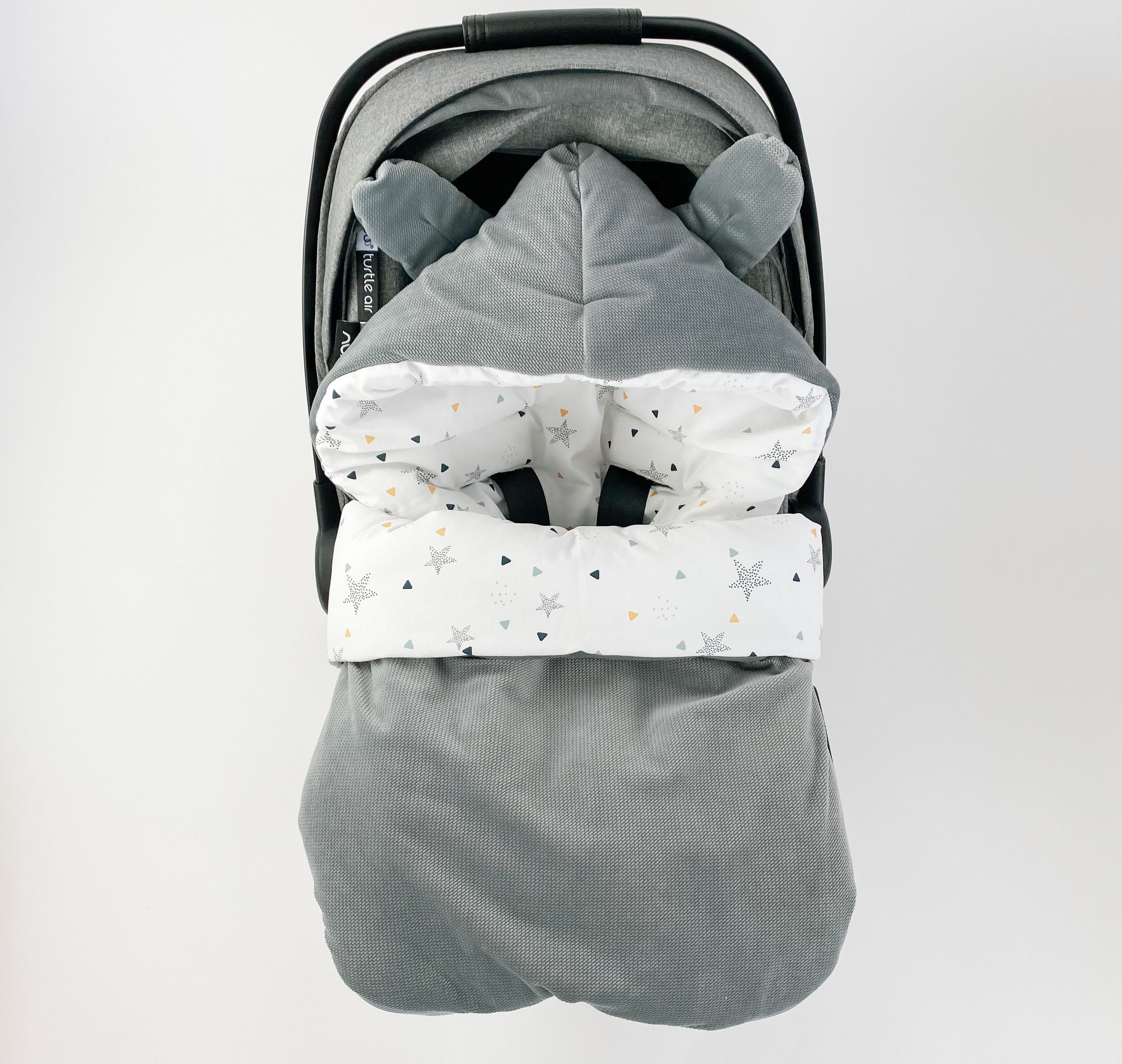 Einschlagdecke Baby Fußsack Schlafsack für Babyschale Übergang Herbst leicht wattiert, BABEES