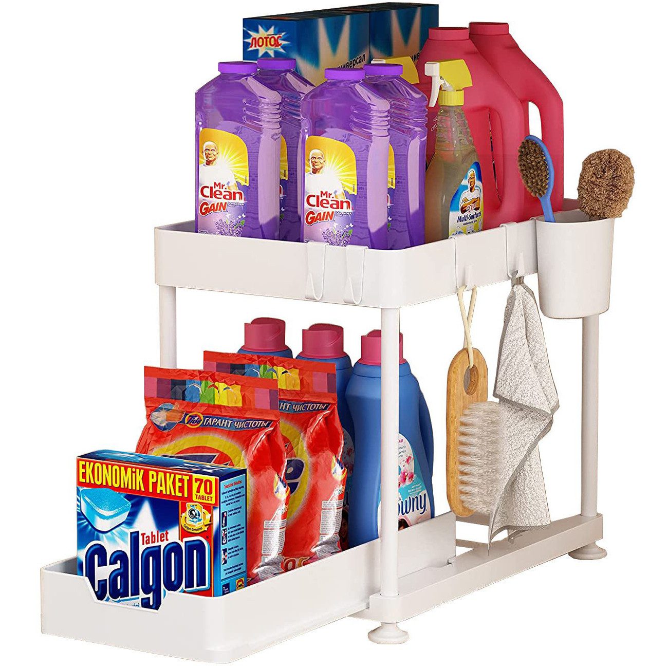 SURFOU Ablageregal Arbeitsplatte Badezimmer Schubladen Küchen Organizer Reg günstig online kaufen