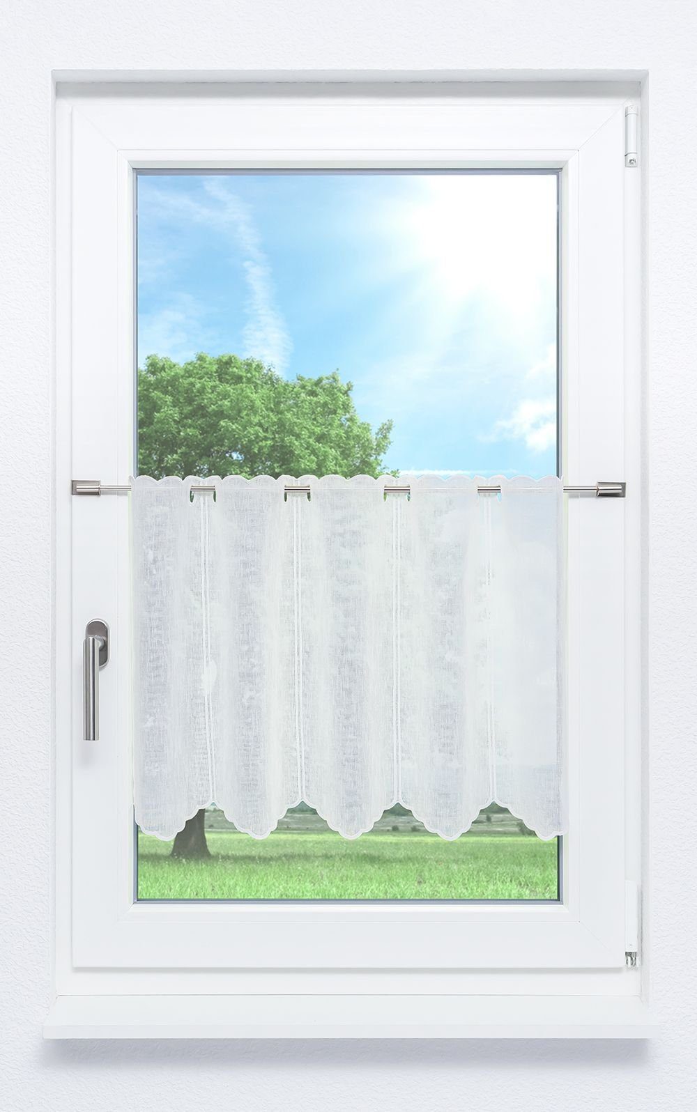 LYSEL® Scheibengardine Belmira (1 St), transparent, HxB 45x62cm