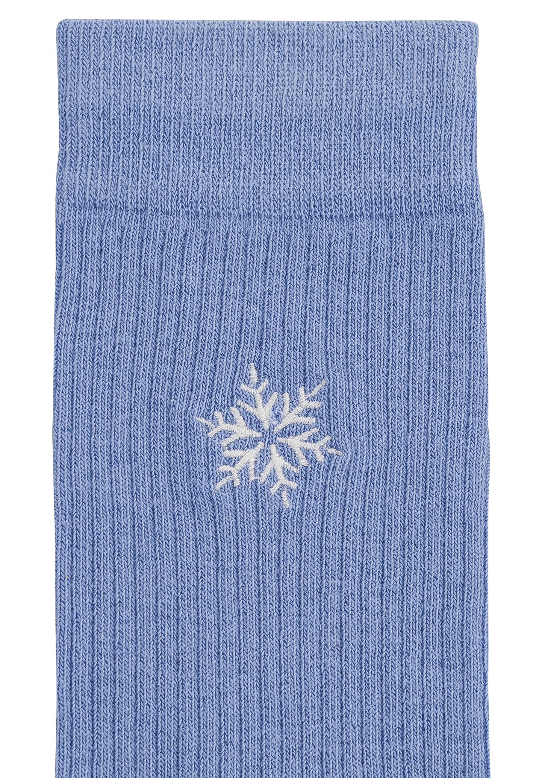 MELA Socken Unisex Gerippte Socken Stickerei günstig online kaufen