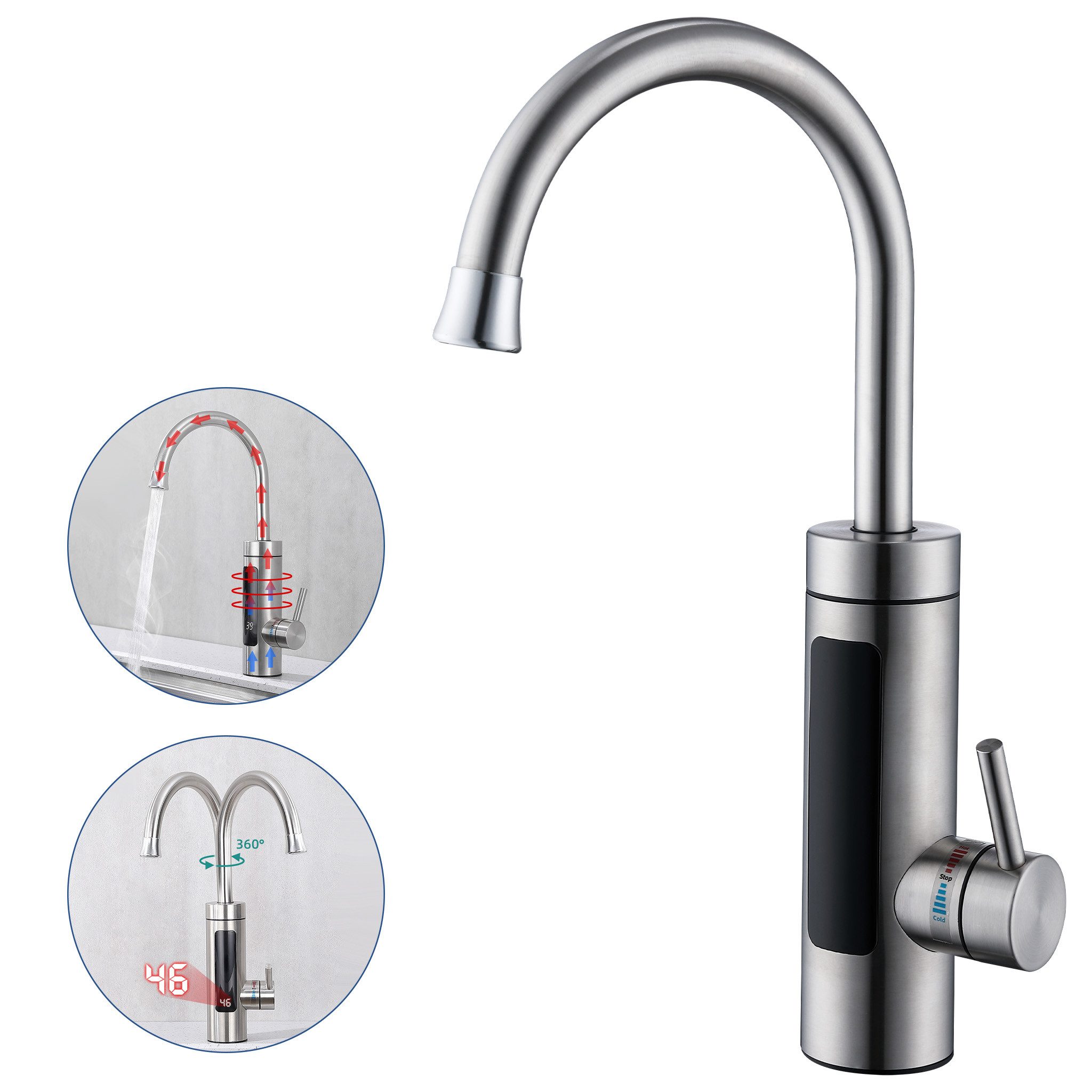 HOMELIVE Küchenarmatur mit durchlauferhitzer,Spültischarmatur küche,küchena günstig online kaufen