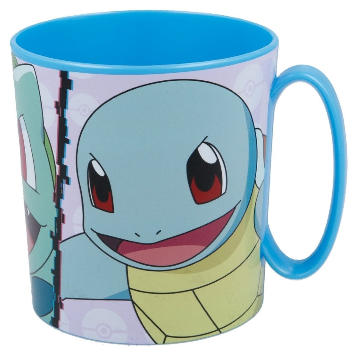 POKEMON JUEGO DE CARTAS Becher - Mikrowellengeeigneter Kunststoffbecher 390 ml – für Kinder, perfekt für Kinder, ideal für den täglichen Einsatz