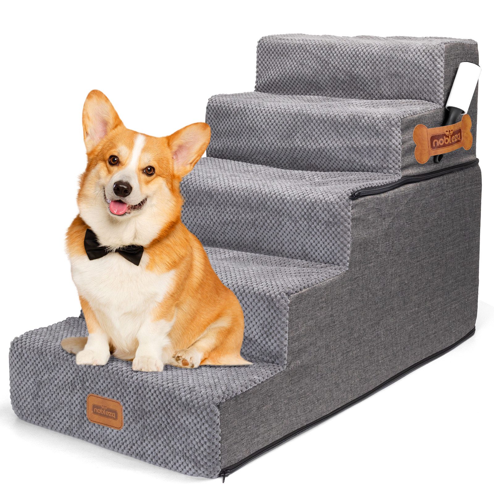 nobleza Hundematte Hundetreppe für Kleine Hunde und Haustiertreppe mit Fuss günstig online kaufen