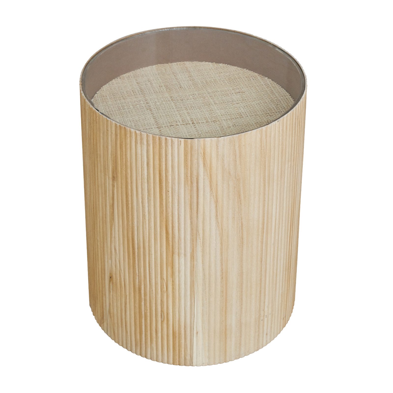 SVITA Beistelltisch CARLO, Wohnzimmertisch, 39x48cm (x H), Paulownia Holz, Natur