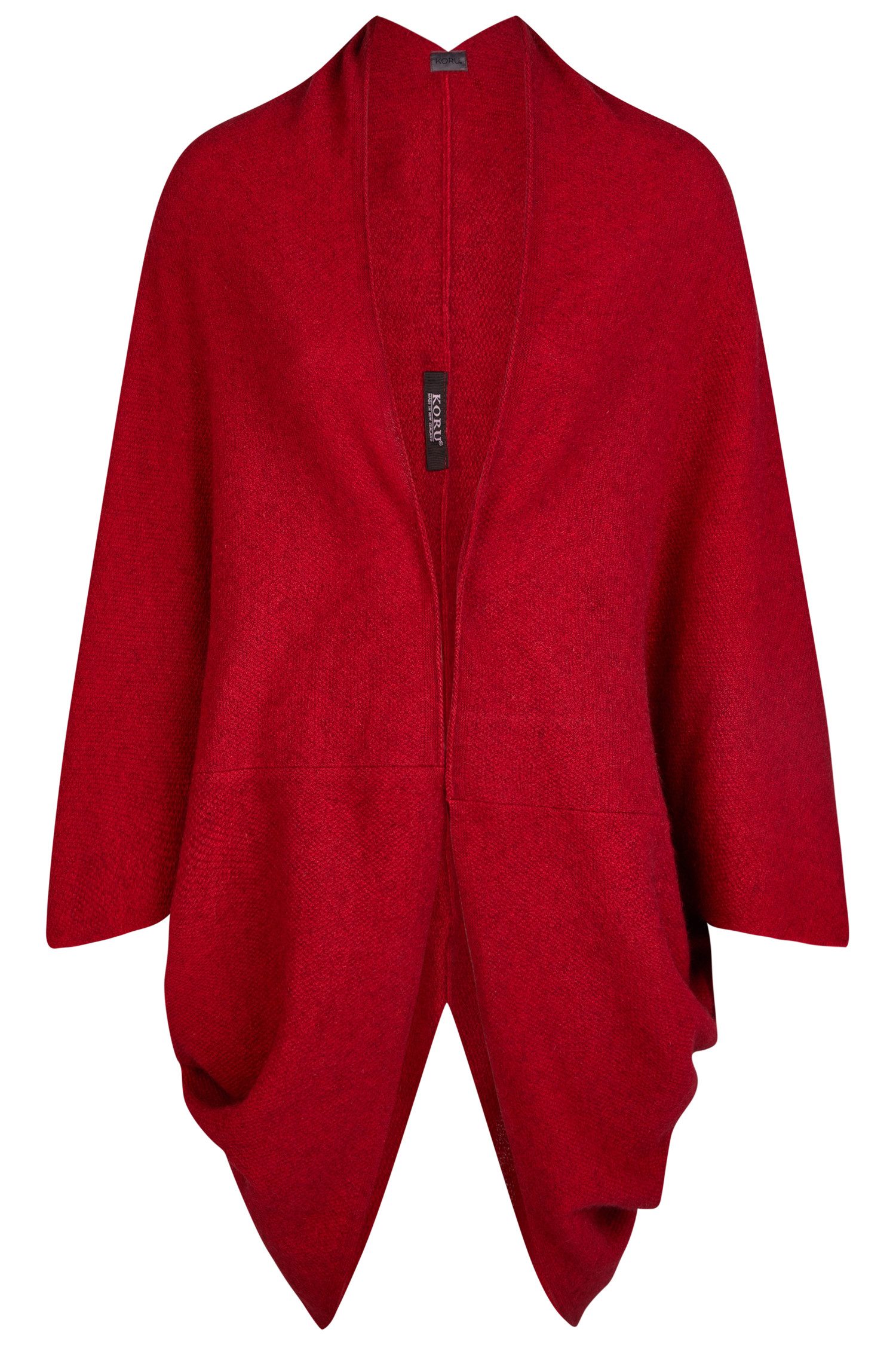 Koru Knitwear Strickcape Shrug mit Moosmaschen in Unifarbe