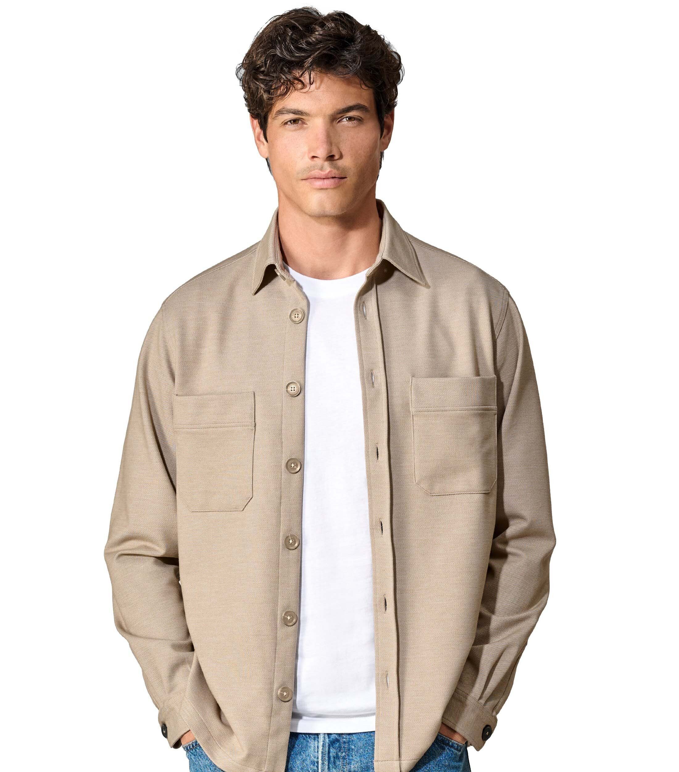 Langarmhemd CASAMODA Hemdjacke uni