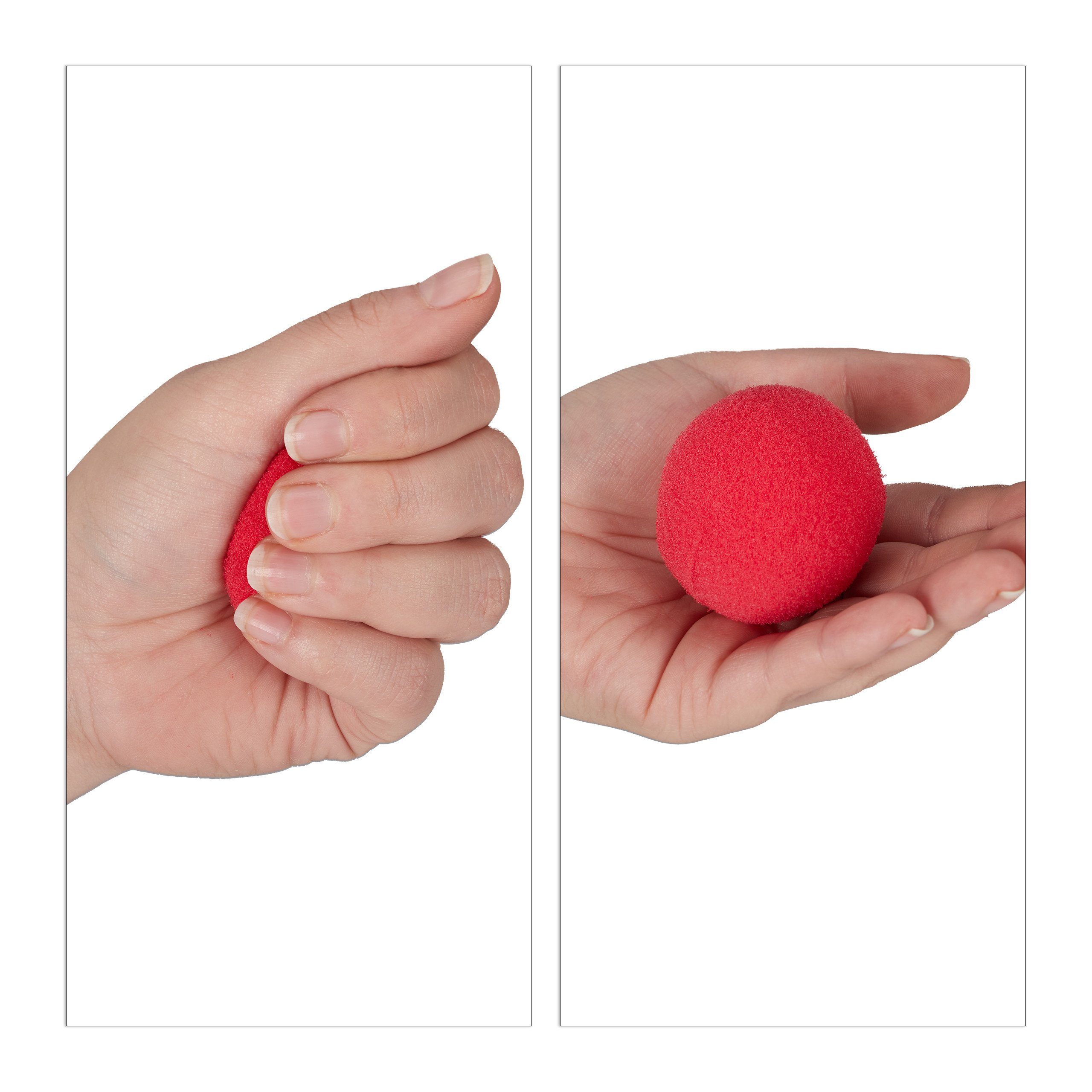 relaxdays Clown-Kostüm 50 x Clownsnase rot