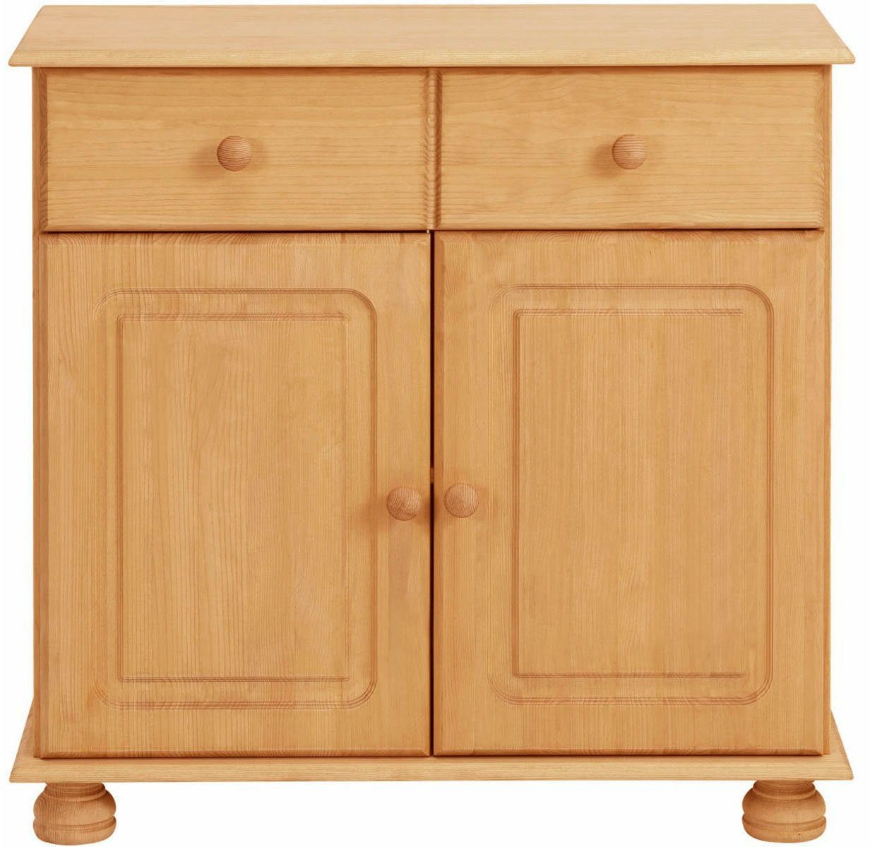 Home affaire Sideboard Mette, mit gefrästen, kugelförmigen Füßen, Breite 80 cm