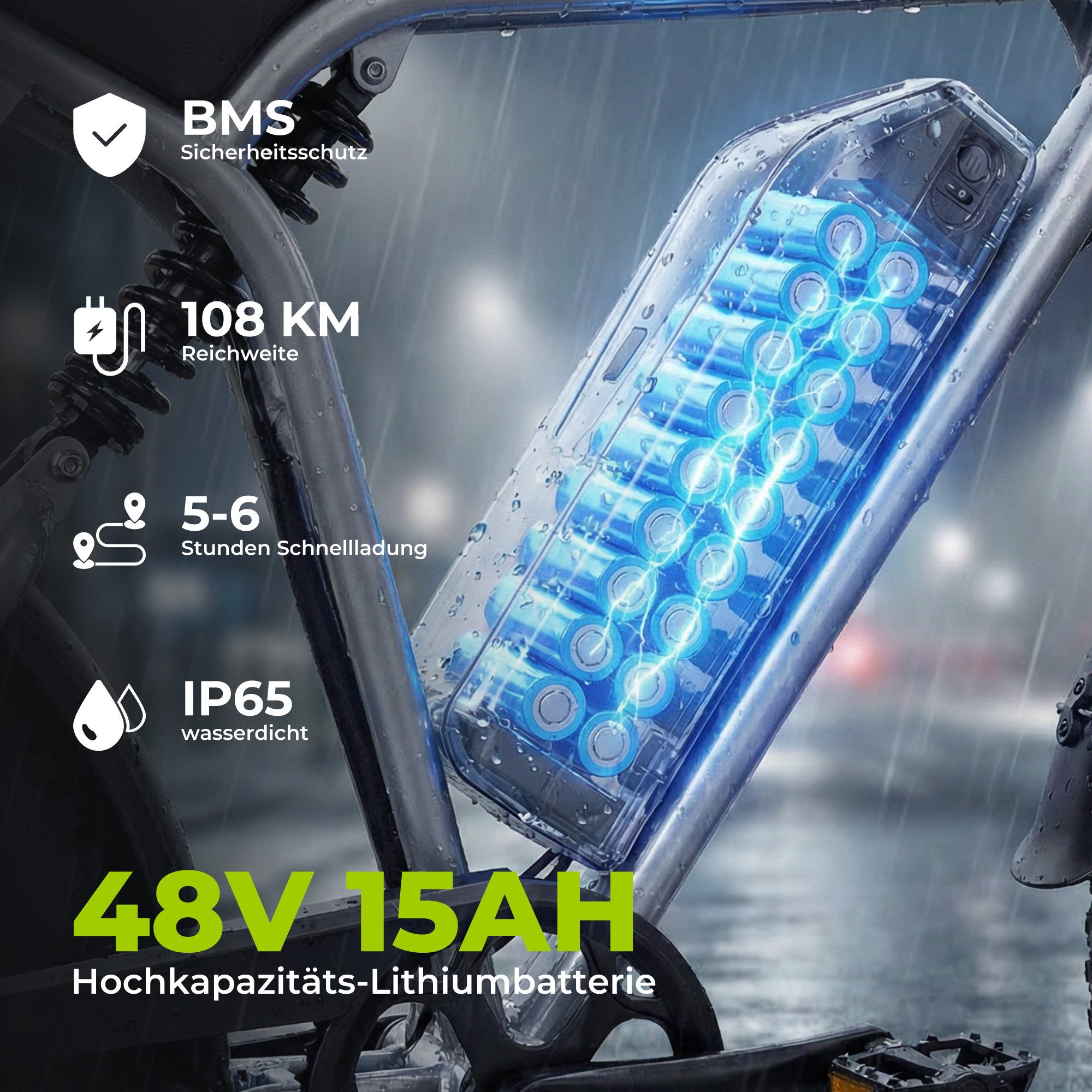 Vankel E-Bike Cityrad E6-2.0 Elektrofahrrad 20” x 4 Damen u. Herren Pedelec 720Wh Max.108KM, Heckmotor, 720 Wh, Pedelec, Elektrofahrrad E-Mountainbike für Erwachsene, E-bikes