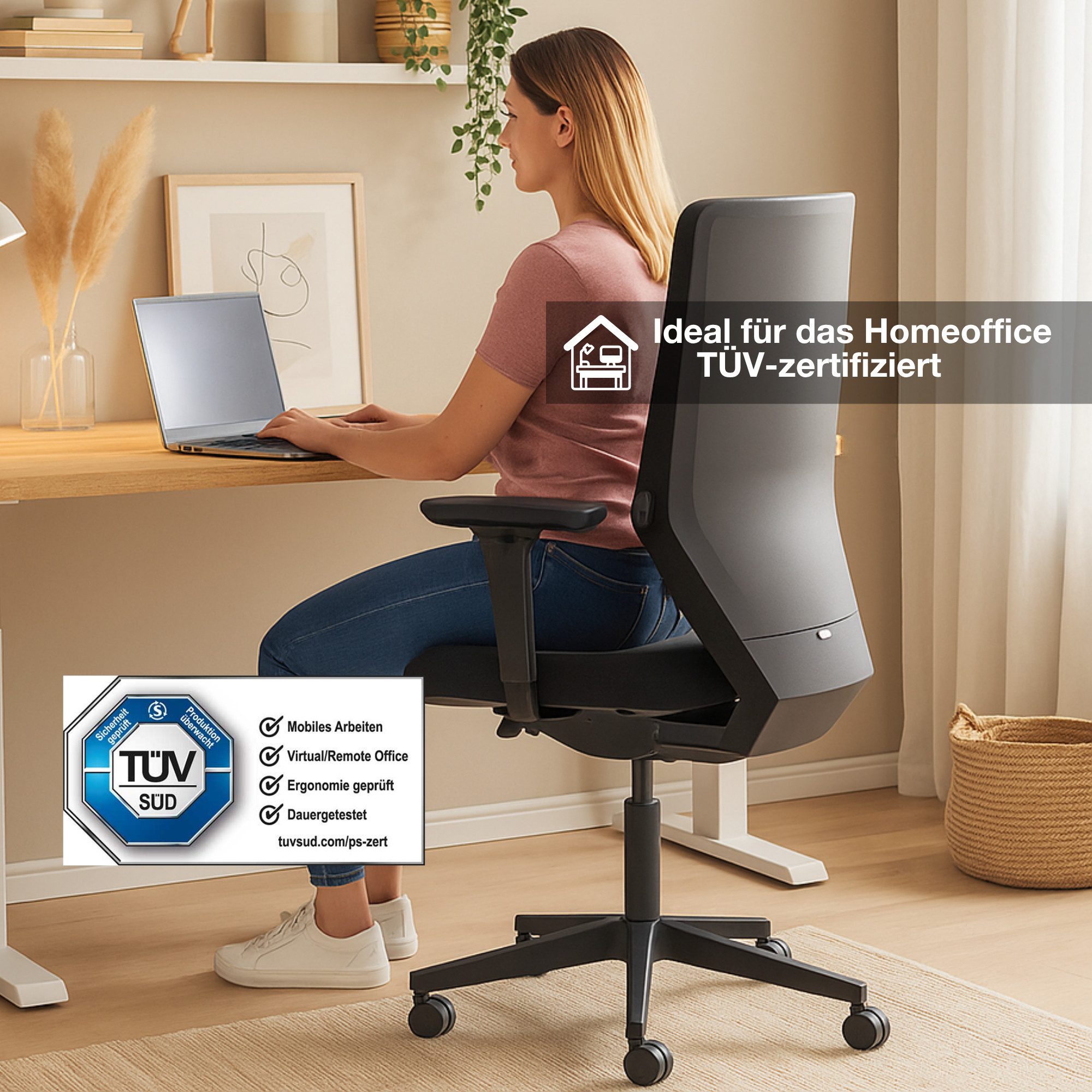 ASSMANN Büromöbel Schreibtisch PITINO Curved (120x70cm Weiß Kollisions-Schutz, Elektrisch höhenverstellbar, Familiengerecht, Verriegelungsfunktion Dreifachhub, einfache Montage, für Büro und Homeoffice), TÜV-zertifiziert, Blauer Engel, 5 Jahre Herstellergarantie