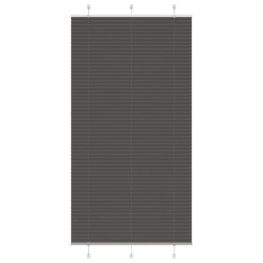 Rollo Plissee Schwarz 110x200 cm Stoffbreite 109,4 cm Polyester, vidaXL