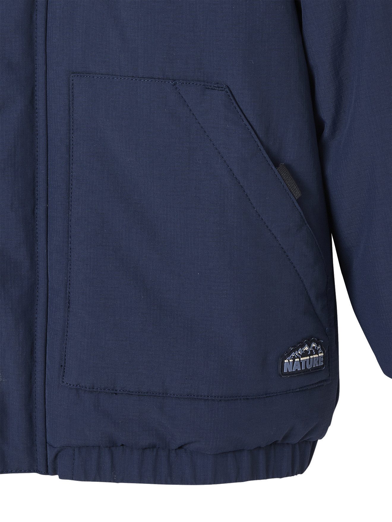 vertbaudet Parka Jungen Winterjacke mit Kapuze und Webpelzfutter, Recycling-Polyester – Bild 4 von 5