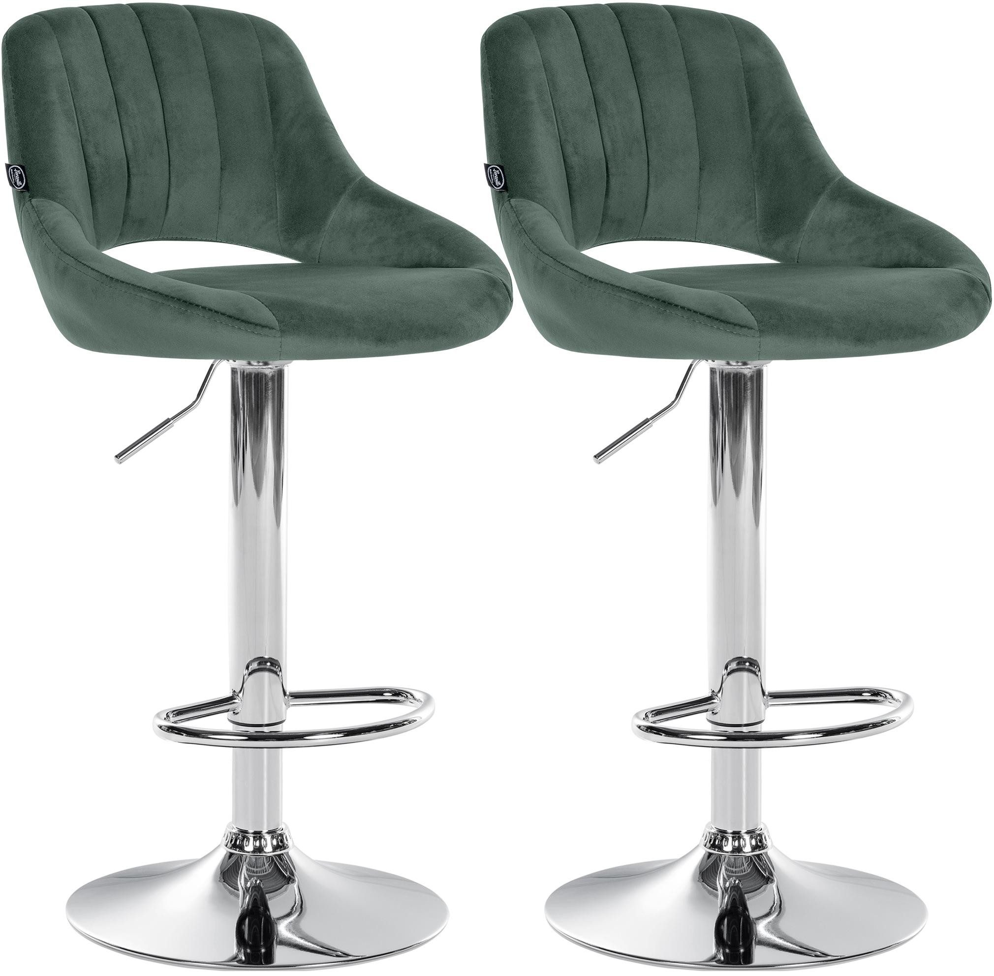 CLP Barhocker Milet Samt (Set, 2er), Samtbezüge, höhenverstellbar, drehbar