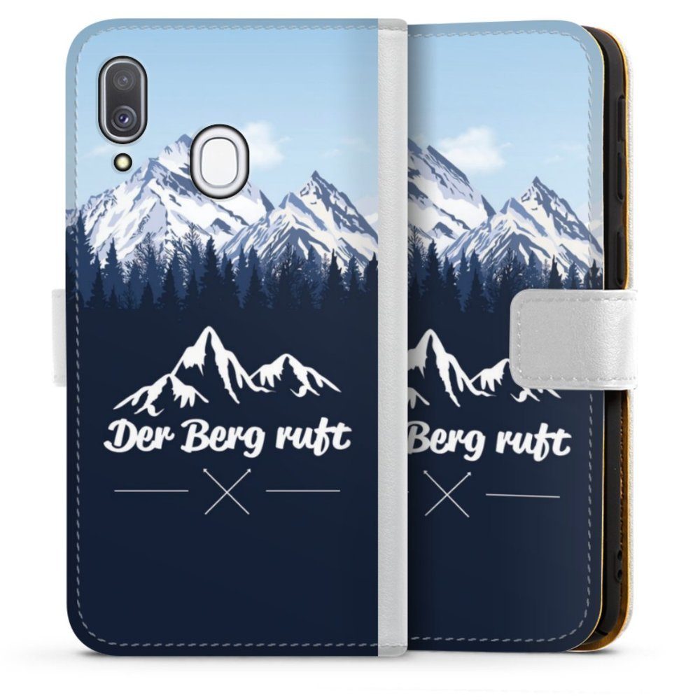 DeinDesign Handyhülle Wanderlust Berg Himmel Winterparadies, Samsung Galaxy A40 Hülle Handy Flip Case Wallet Cover