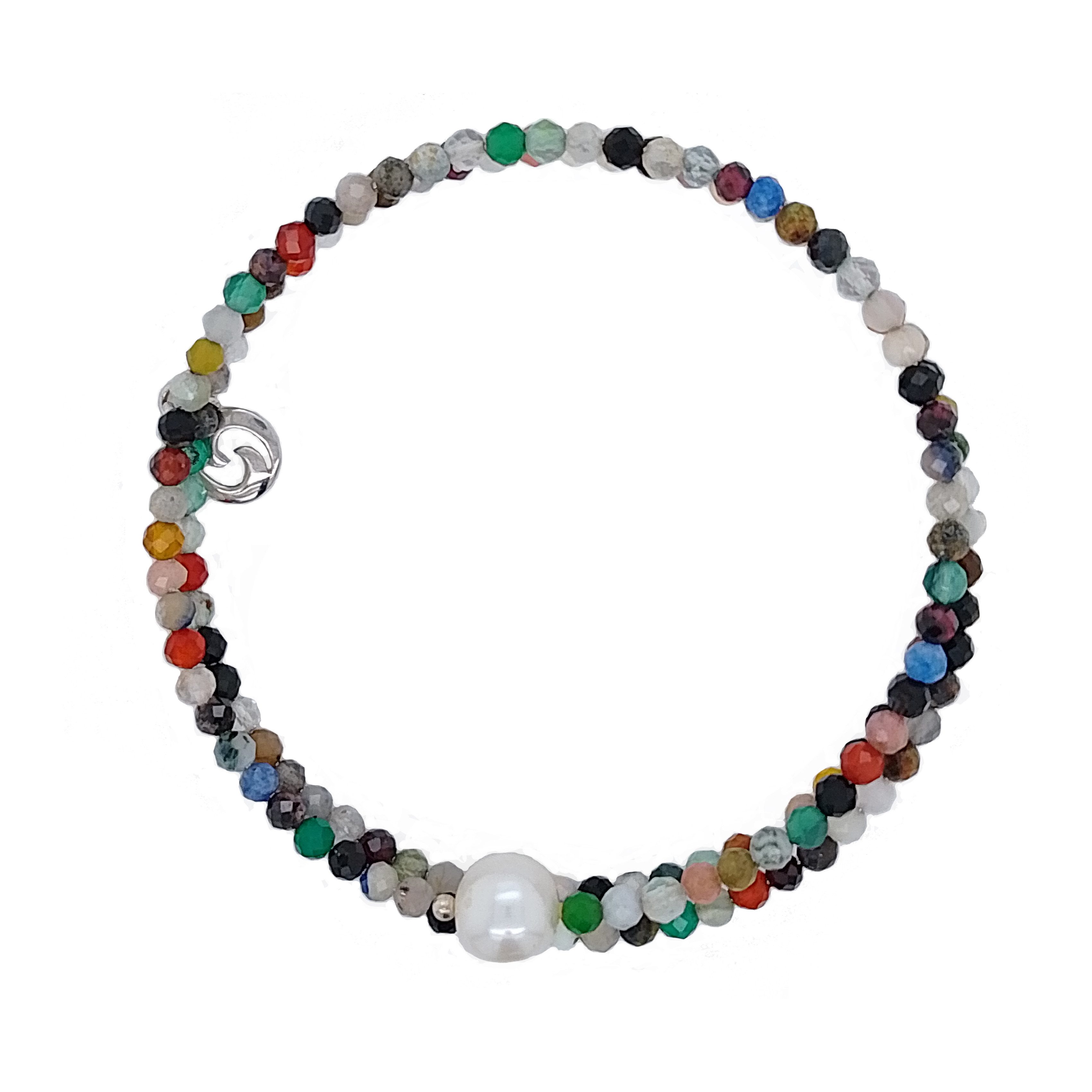 Sogni d'oro Armreif mit multi Edelstein, Silber 925