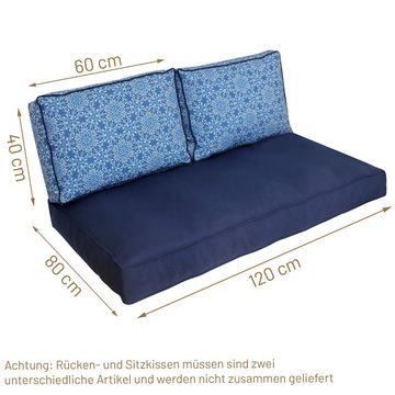 Herlag Dekokissen Palettenauflagen-Set VALERIA Mandala-Muster, Dekokissen Loungekissen 60x40cm, 2 Stück
